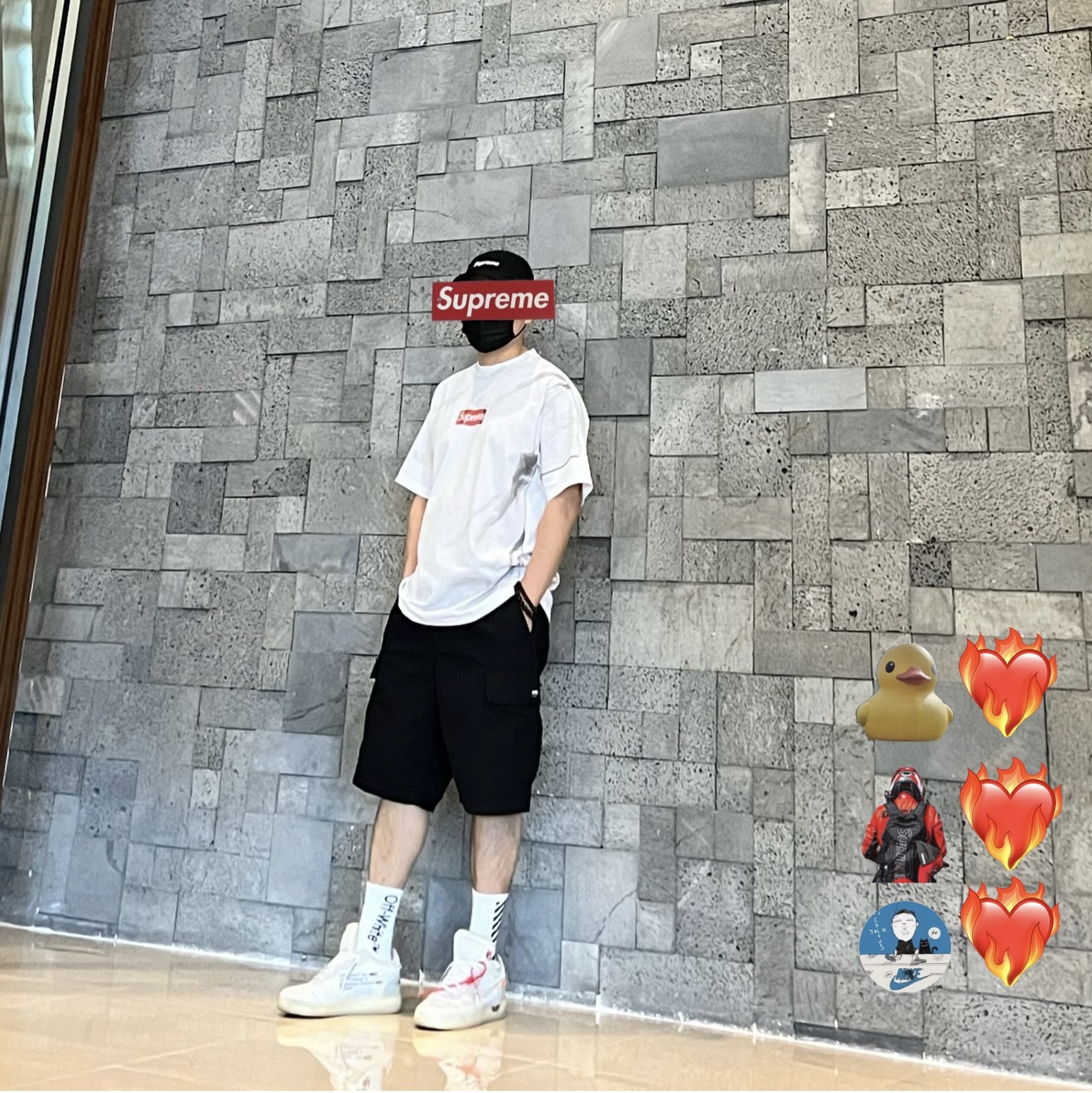 Nike x Off-White Air Force 1 Low The Ten, Supreme x MM6 Maison Margiela Box Logo T-Shirt White - 24SS 착용 스타일