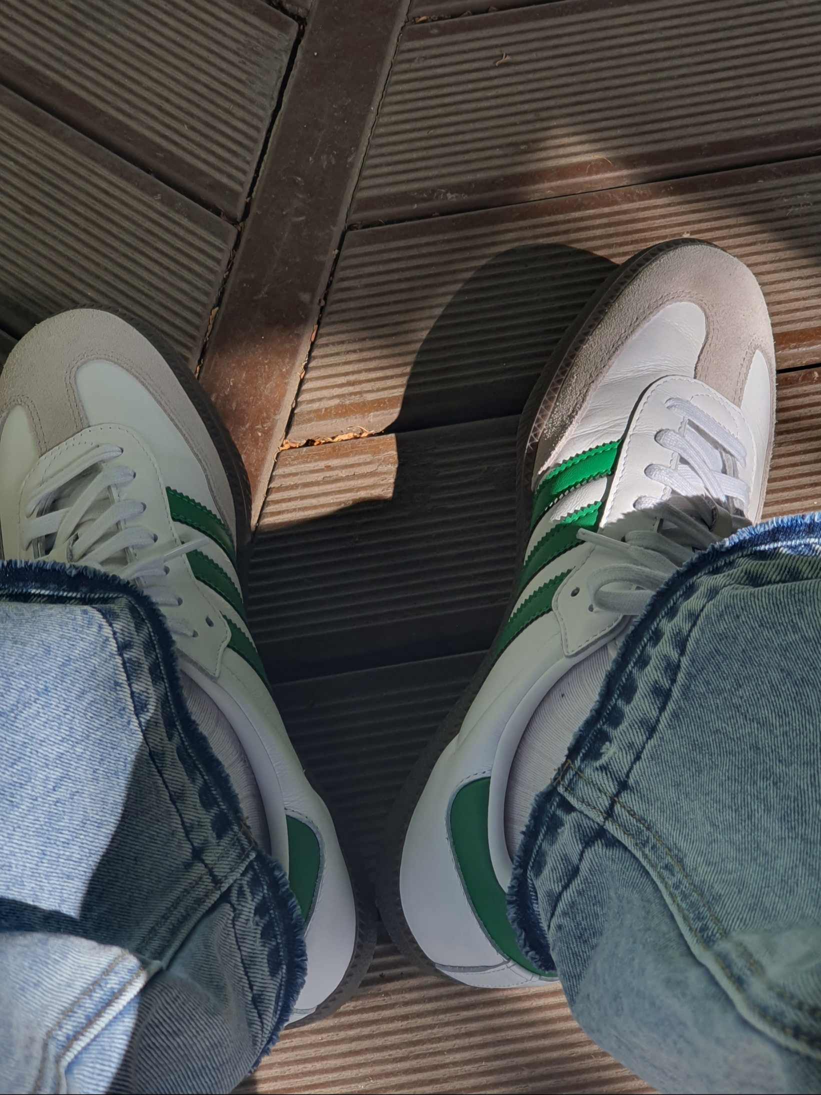 Adidas Samba OG White Green 착용 스타일 - 2
