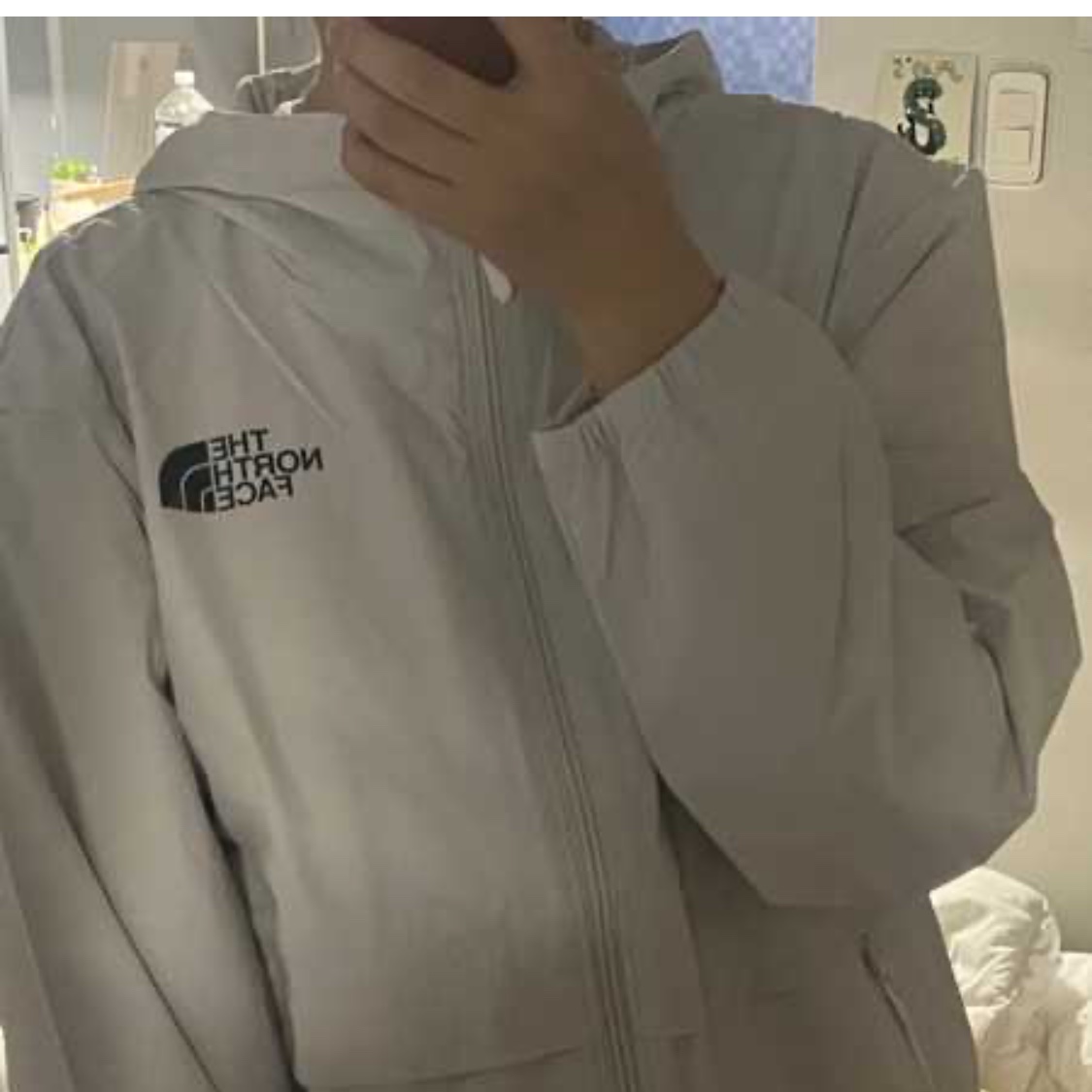 The North Face Ice Run Jacket Ice Gray 착용 스타일