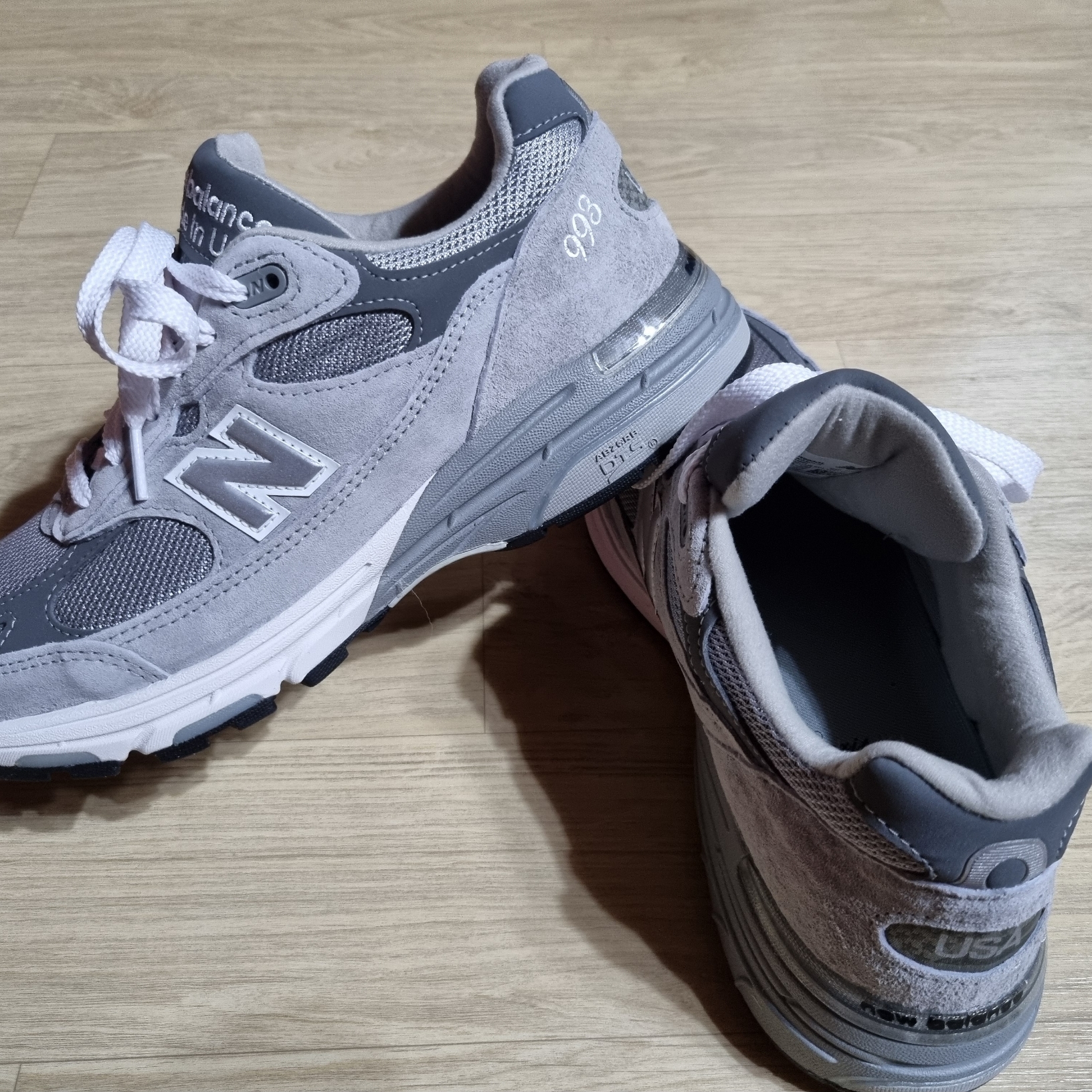 New Balance 993 Made in USA Grey - D Standard 착용 스타일 - 2