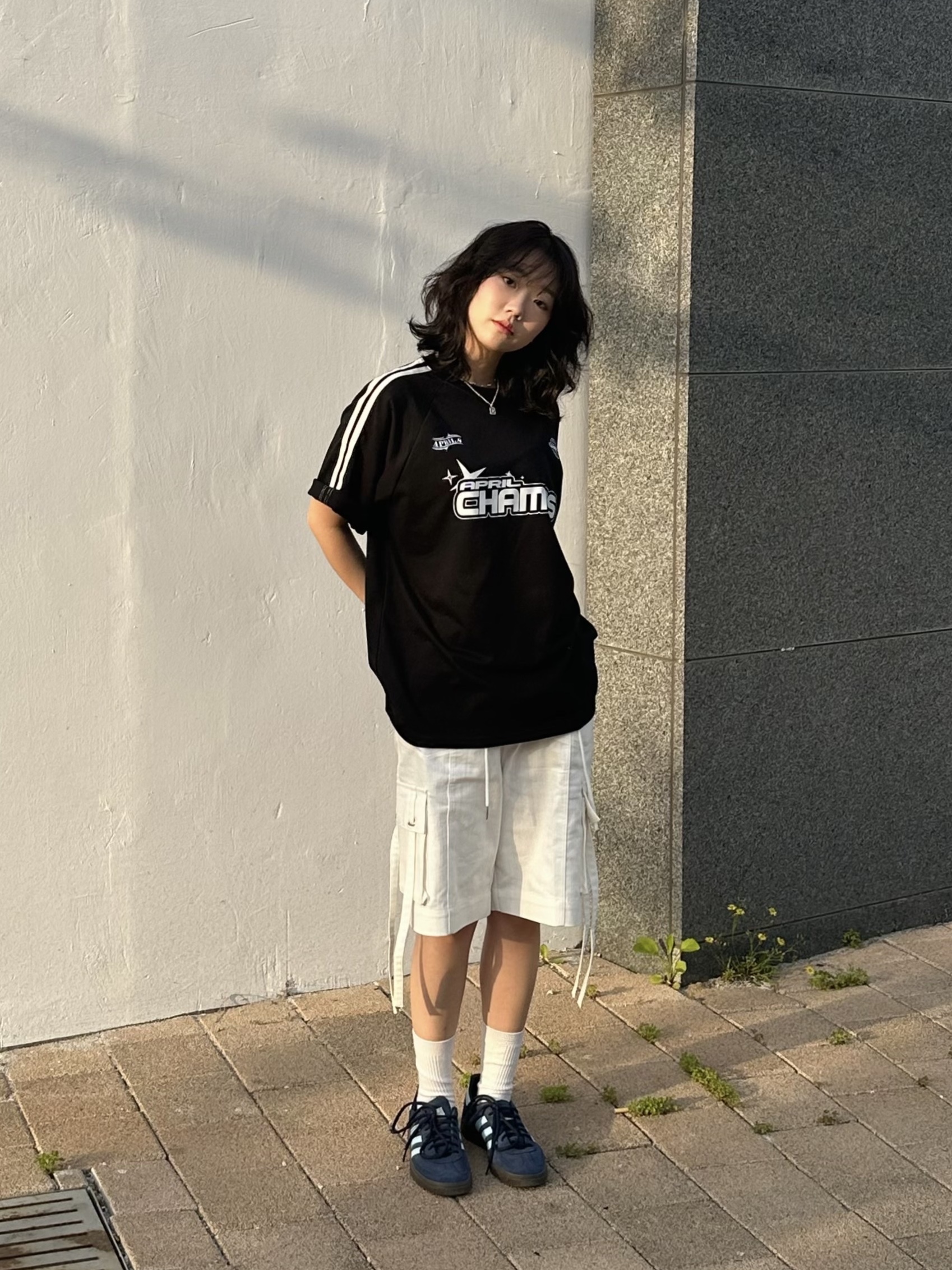 Adidas Spezial Handball Collegiate Navy 착용 스타일 - 1