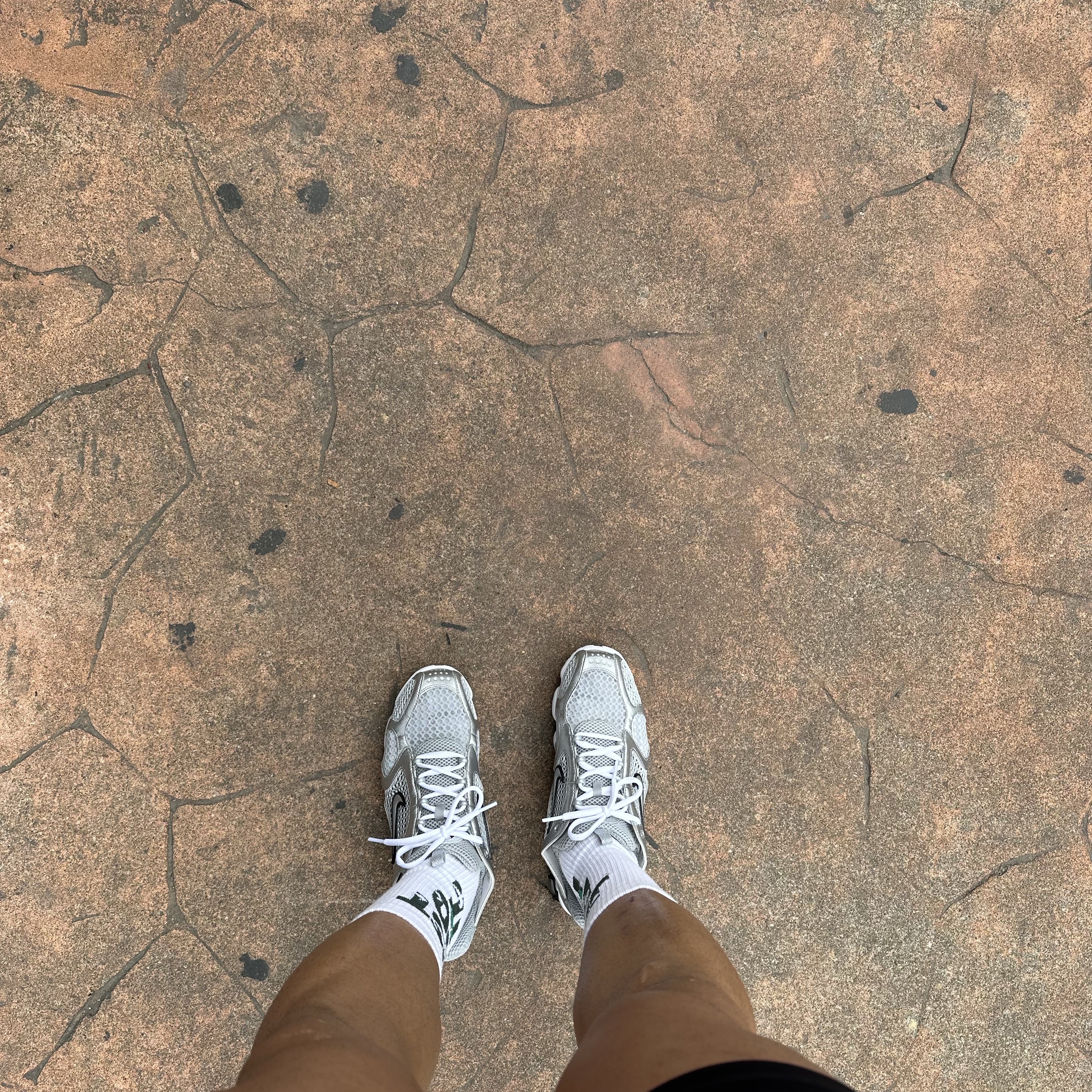 Nike Air Zoom Spiridon Cage 2 Metallic Silver 착용 스타일