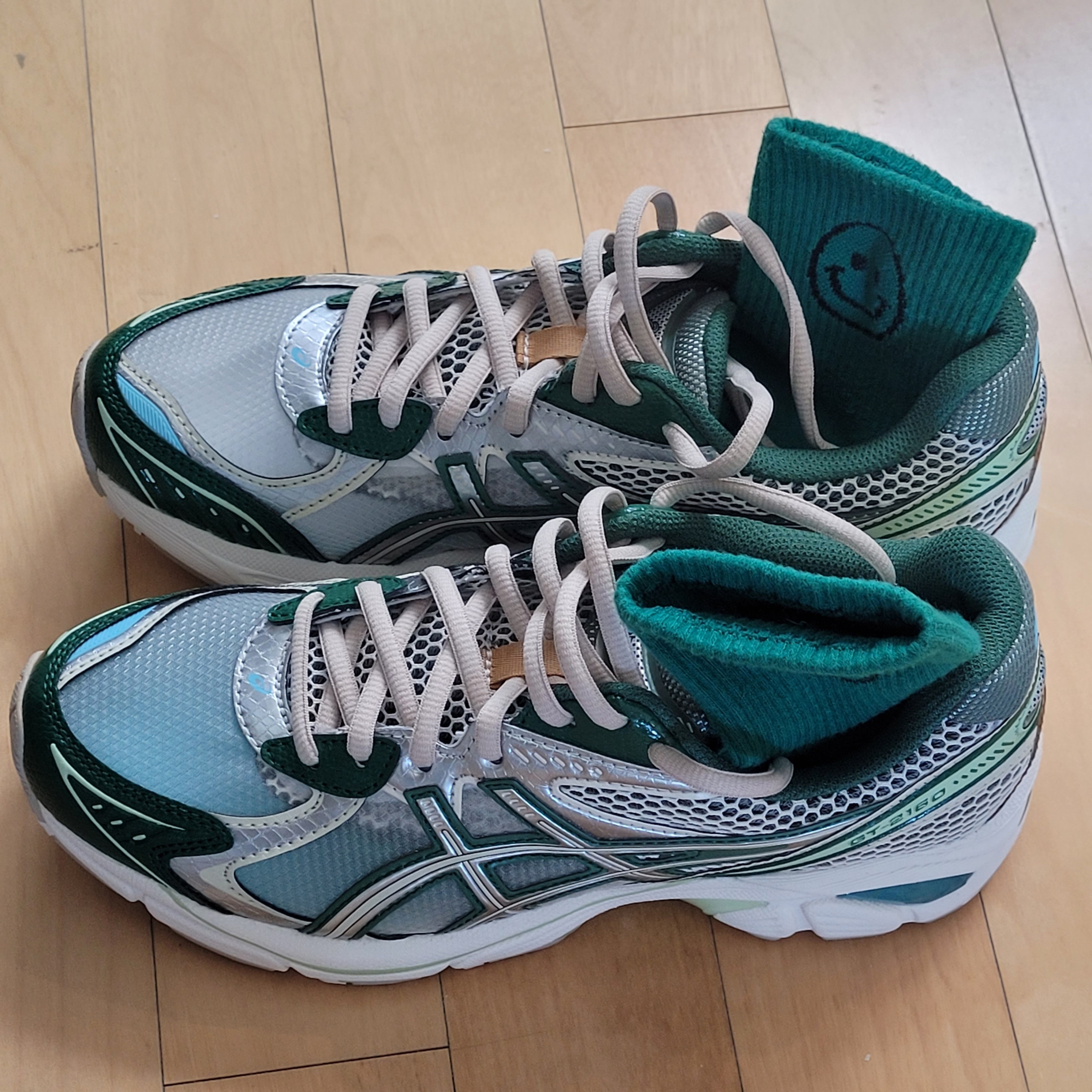 Asics x Above The Clouds GT-2160 Cream Shamrock Green 착용 스타일 - 2