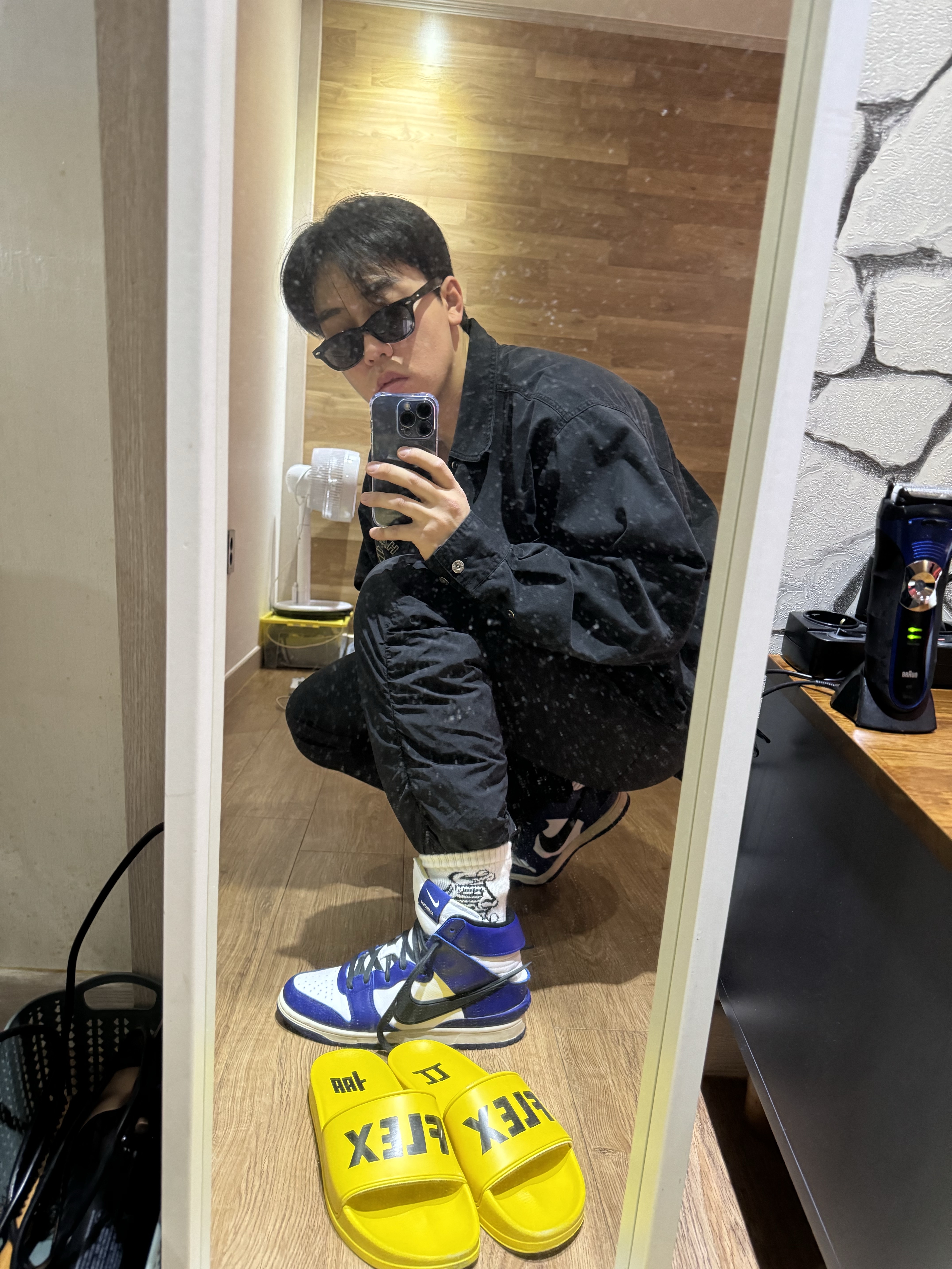 Nike x Ambush Dunk High Deep Royal Blue 착용 스타일 - 3