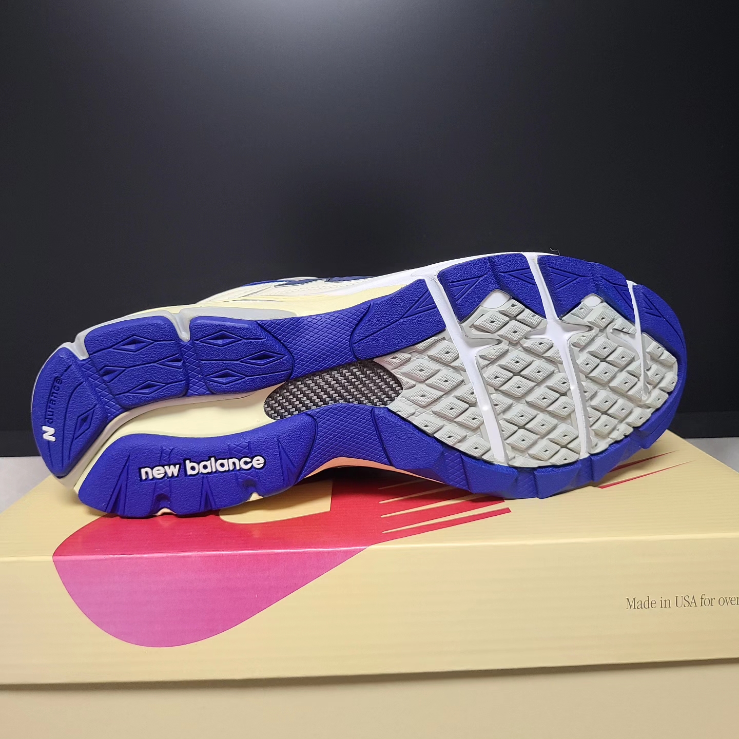 New Balance 990v3 Made in USA White Blue 착용 스타일 - 6