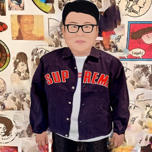 Supreme Arc Denim Coaches Jacket Navy - 24SS 착용 스타일