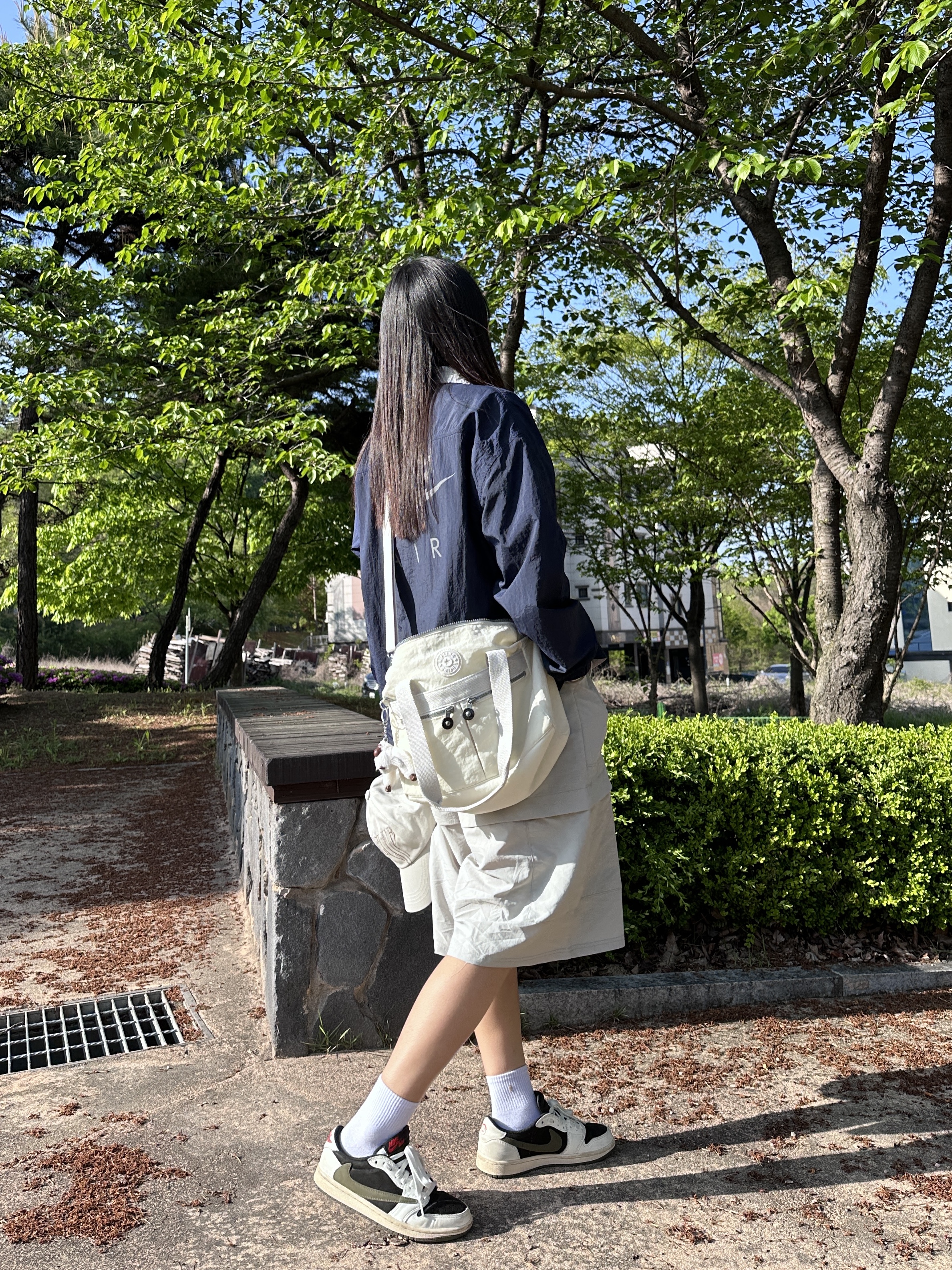 Nike x Kim Jones Reversible Wind Breaker Navy - US/EU, Nike x Kim Jones Reversible Wind Breaker Navy - Asia 착용 스타일
