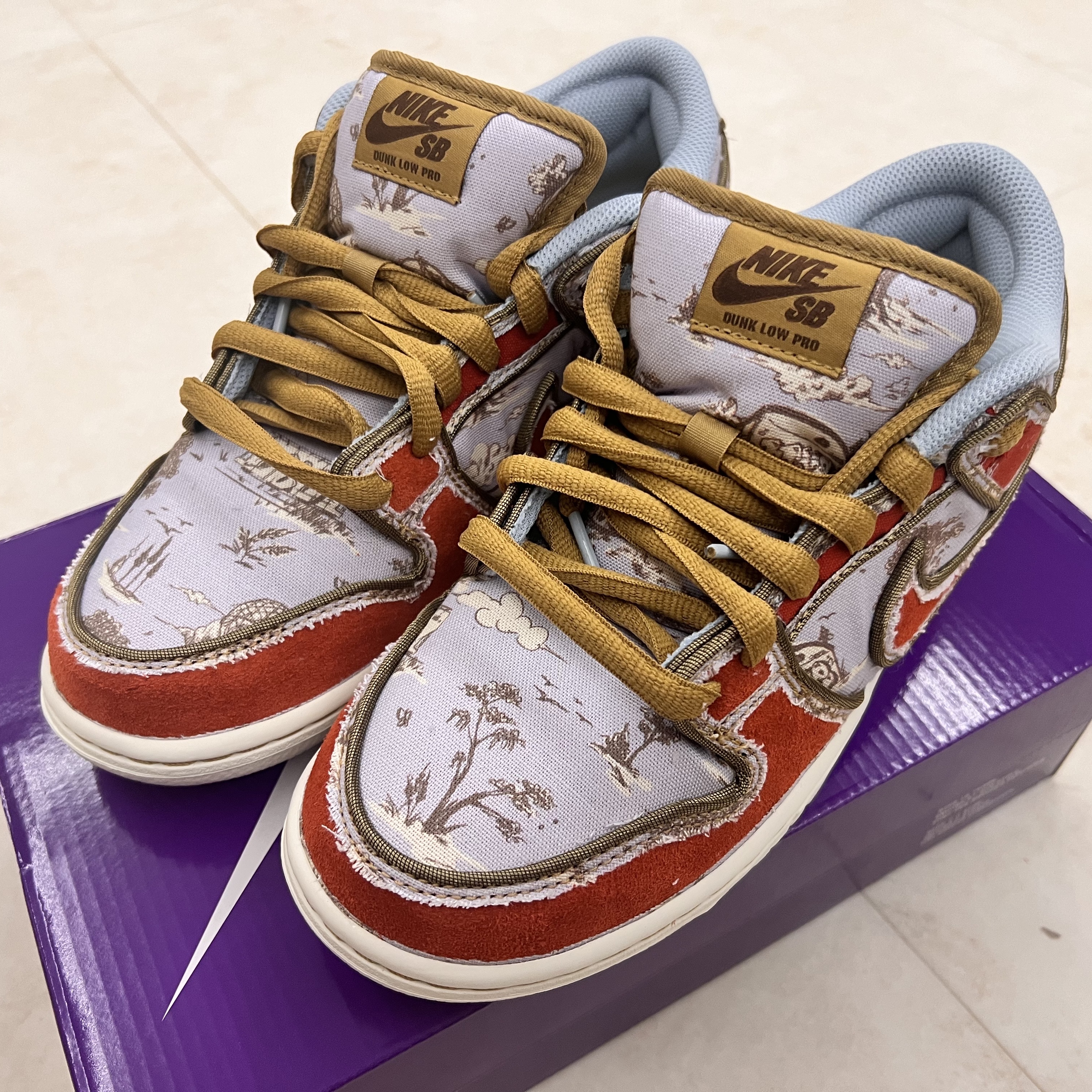 Nike SB Dunk Low Pro Premium Toile 착용 스타일 - 2