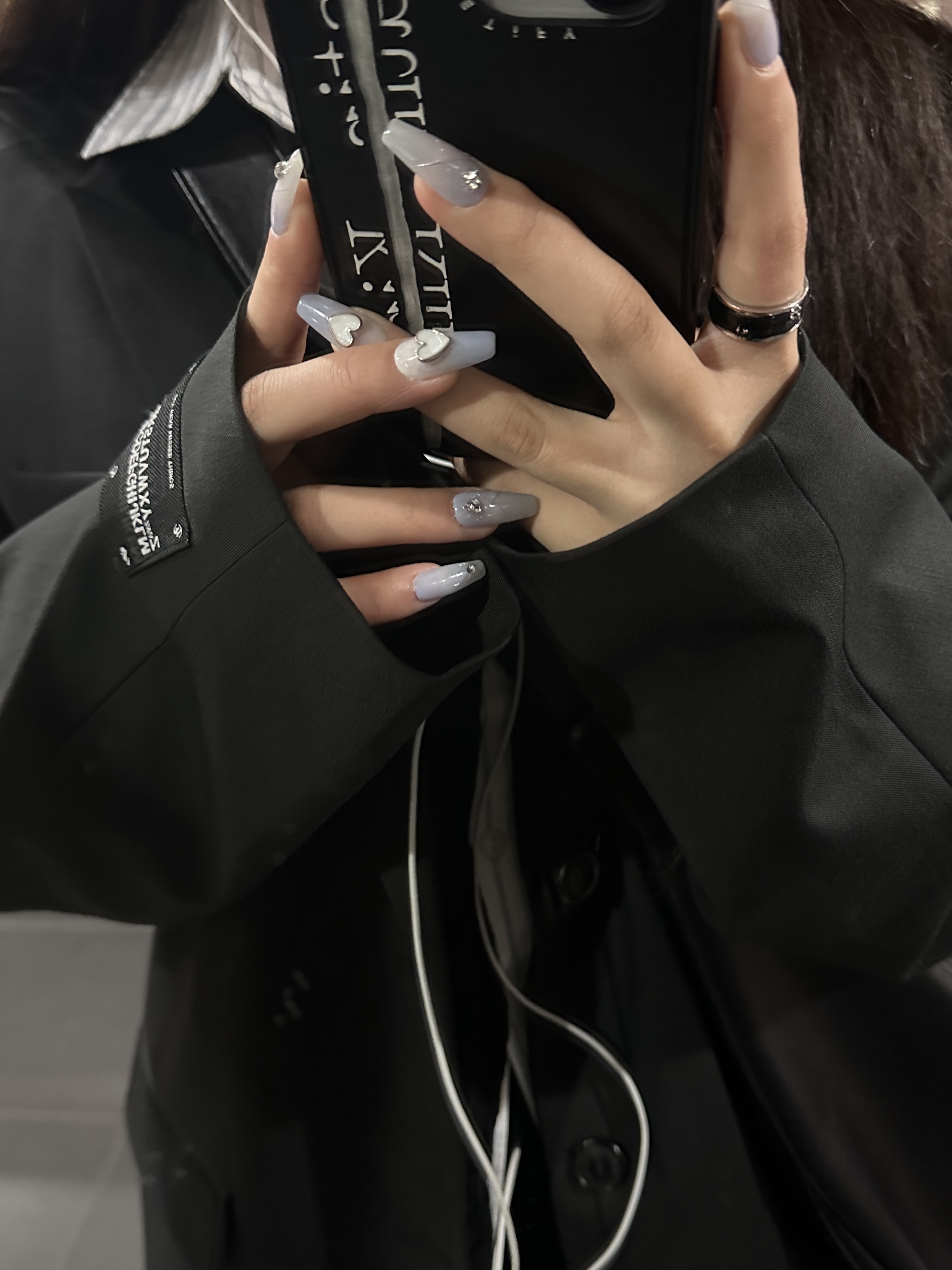 Zara x Ader Error Oversize Blazer Black 착용 스타일 - 1