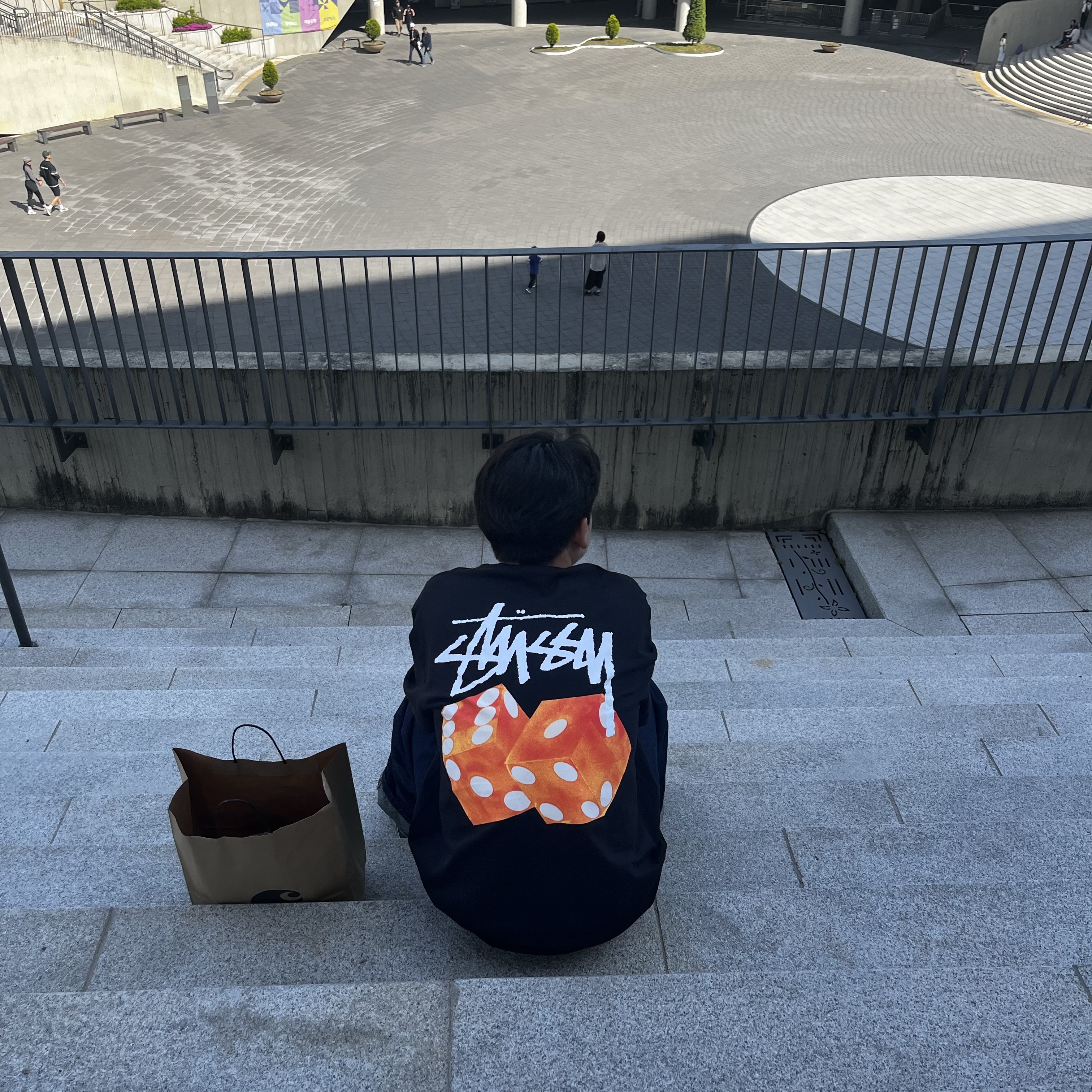 Stussy Diced Out T-Shirt Black 착용 스타일