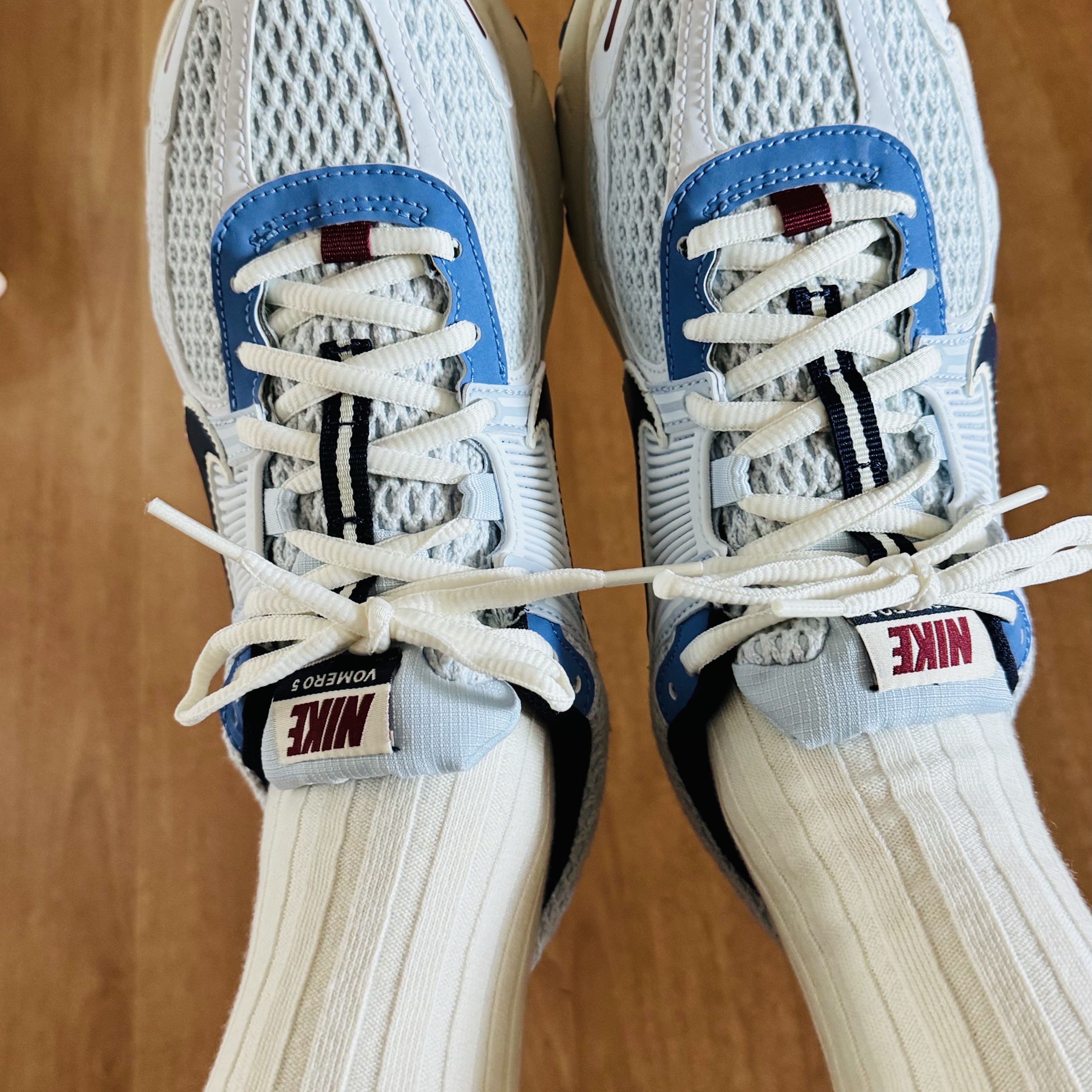 (W) Nike Zoom Vomero 5 Blue Tint Purple Ink 착용 스타일 - 1
