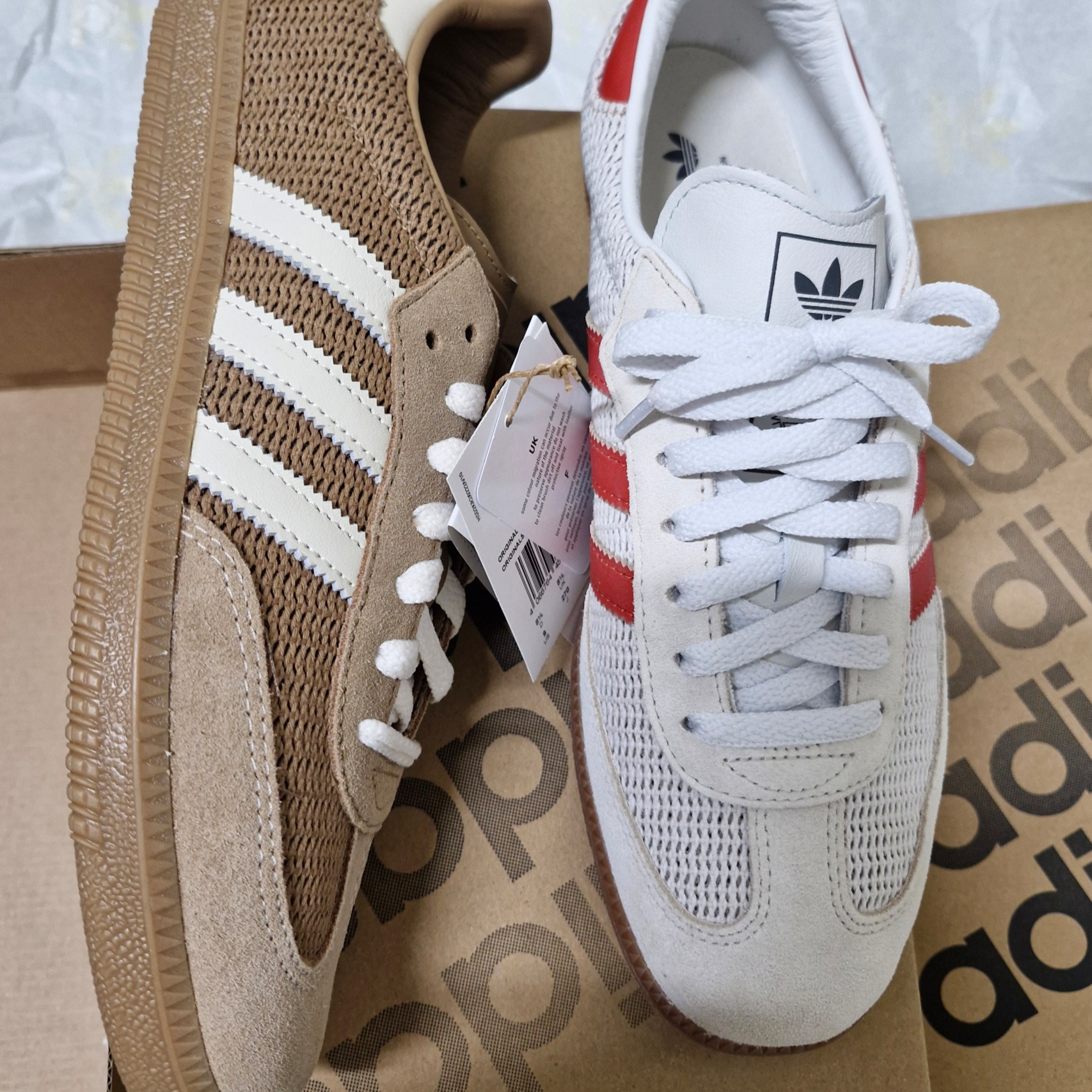 Adidas Samba OG Cardboard Chalk White 착용 스타일 - 3
