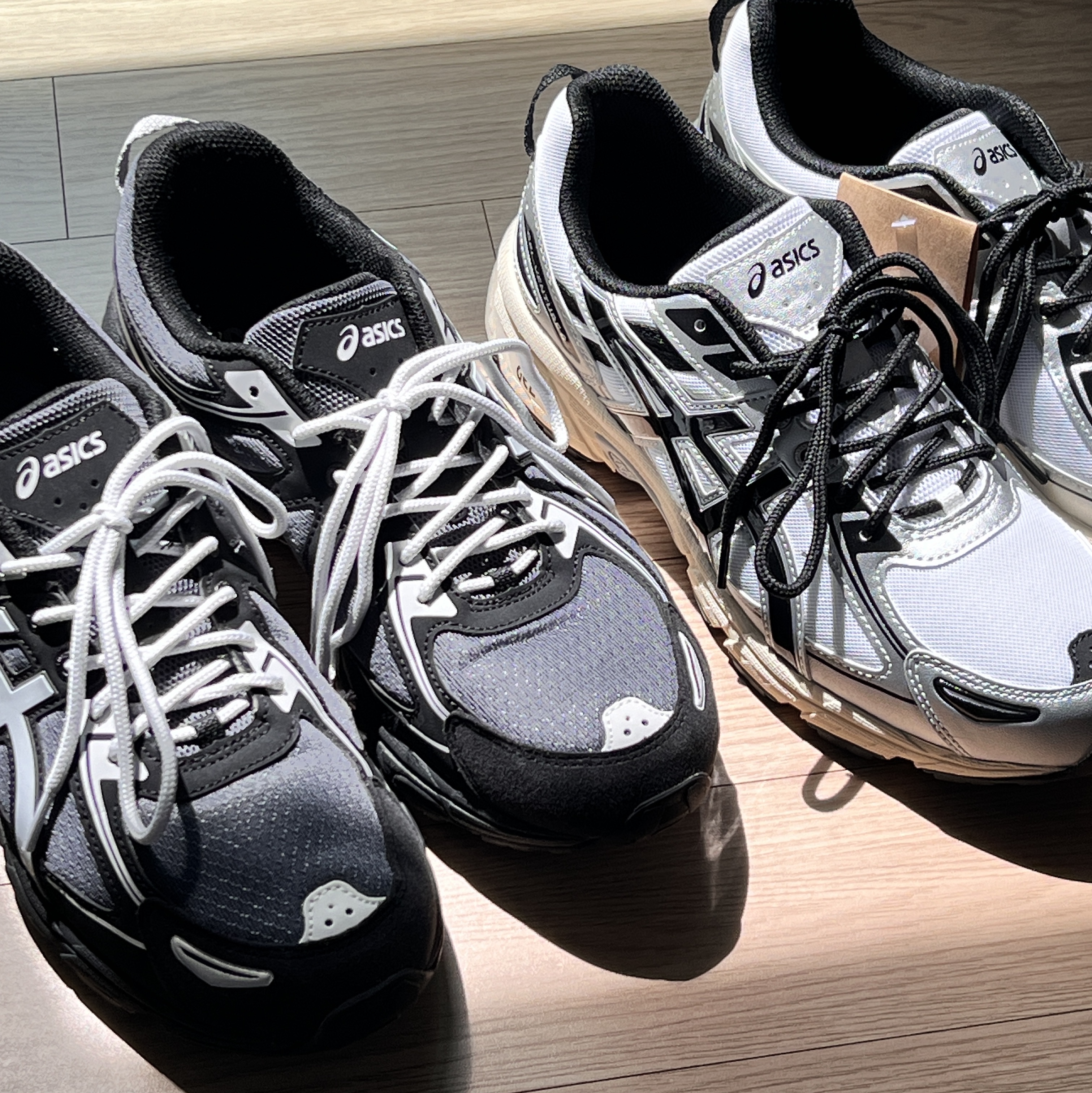Asics Gel-Venture 6 Carrier Grey, Asics Gel-Venture 6 White Black 착용 스타일