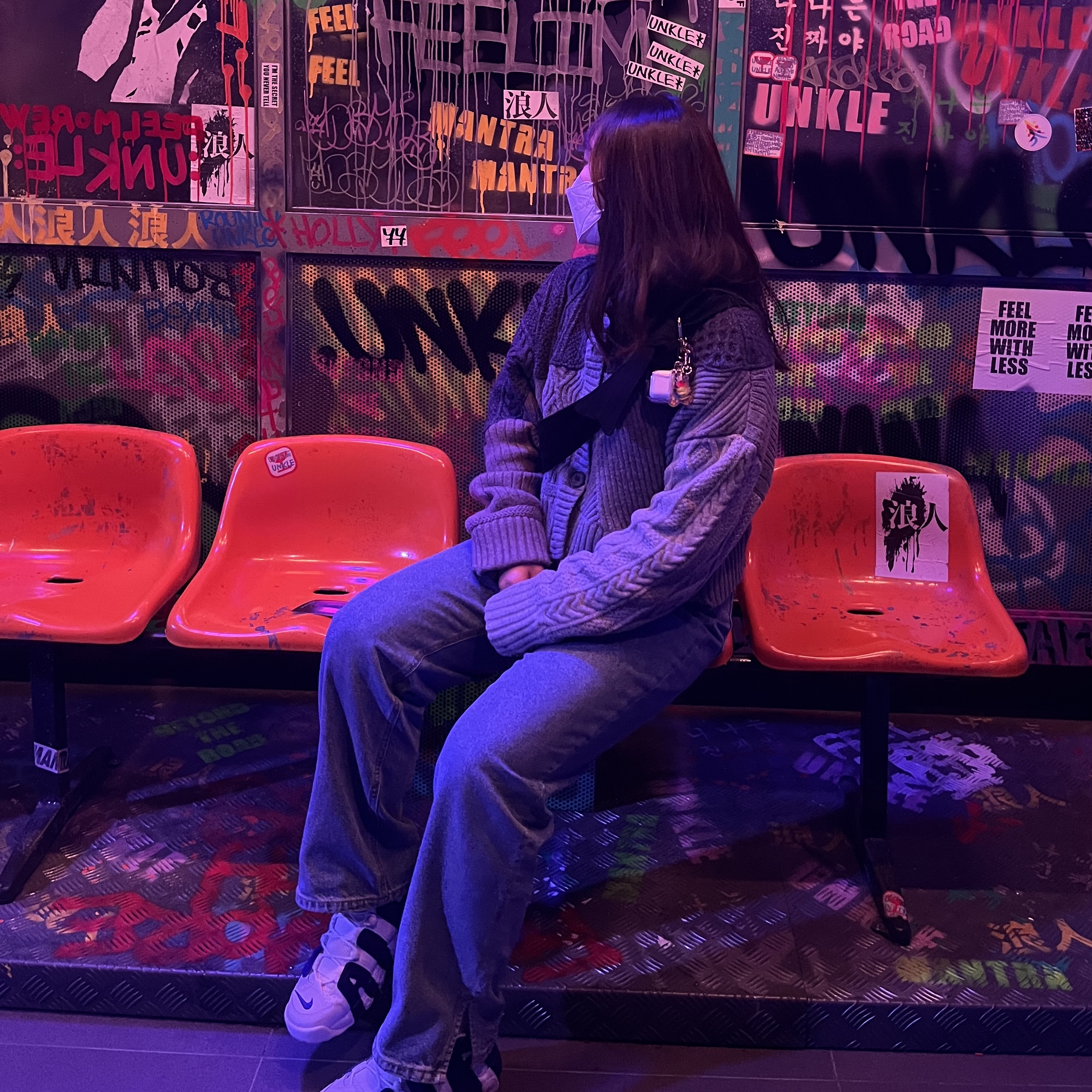 Zara x Ader Error Destroyed Crop Cardigan Blue, (GS) Nike Air More Uptempo Knicks 착용 스타일