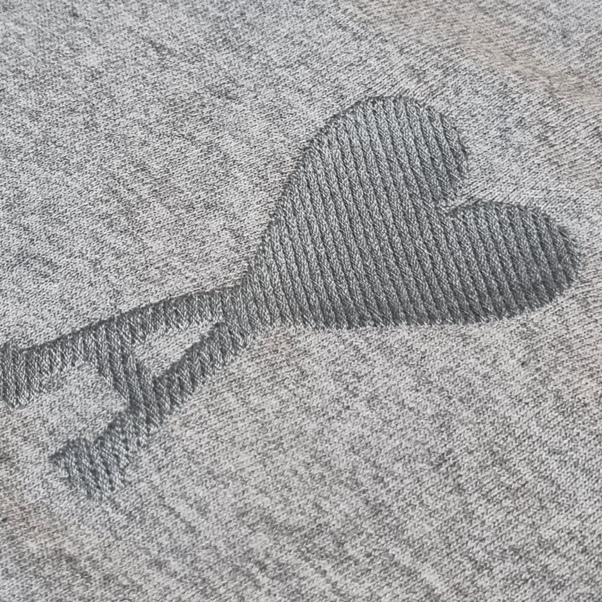 AMI de Coeur Tone-On-Tone T-Shirt Heather Grey 착용 스타일 - 2