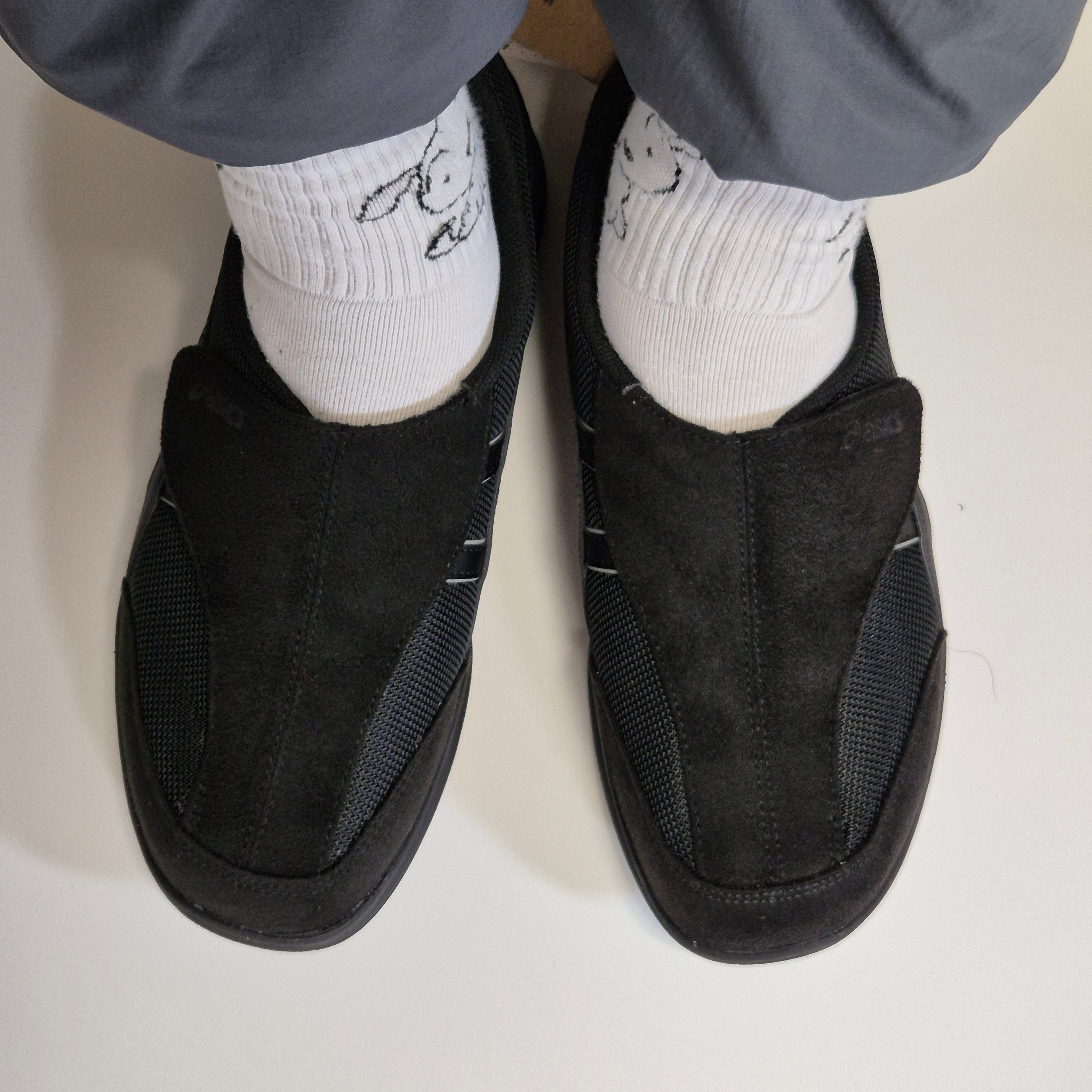 Asics Life Walker 010 Black - 3E Wide 착용 스타일 - 4
