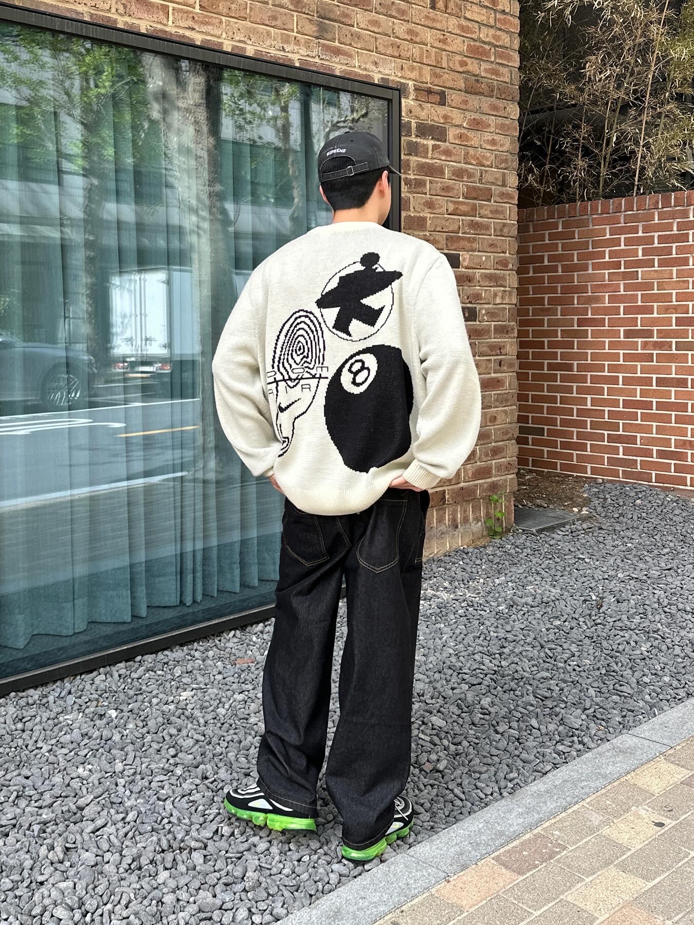 Supreme Pigment Canvas S Logo 6-Panel Black - 23SS, Supreme Pigment Print S Logo 6-Panel Black - 23FW 착용 스타일 - 3