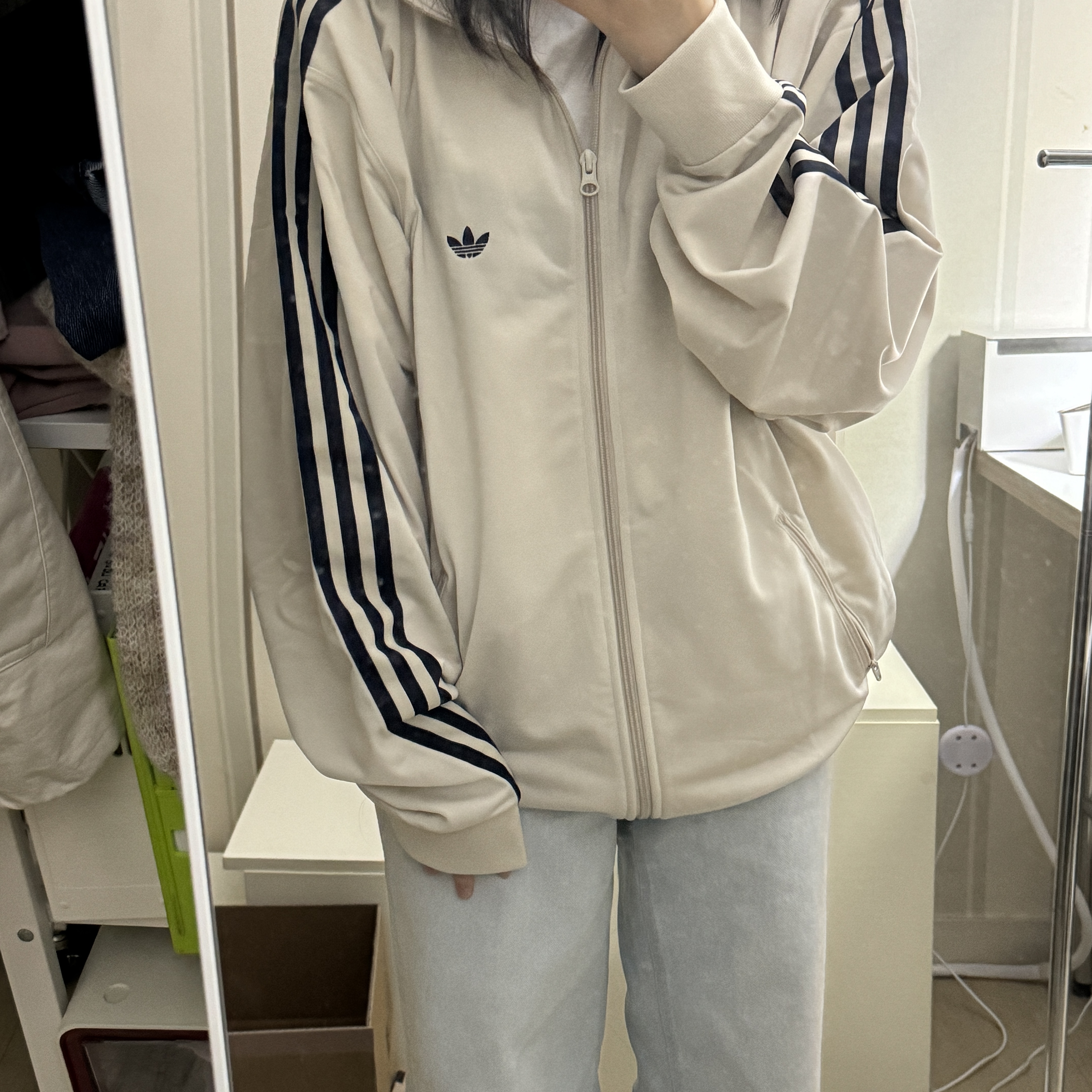 Adidas Originals Beckenbauer Track Top Bliss - KR Sizing 착용 스타일
