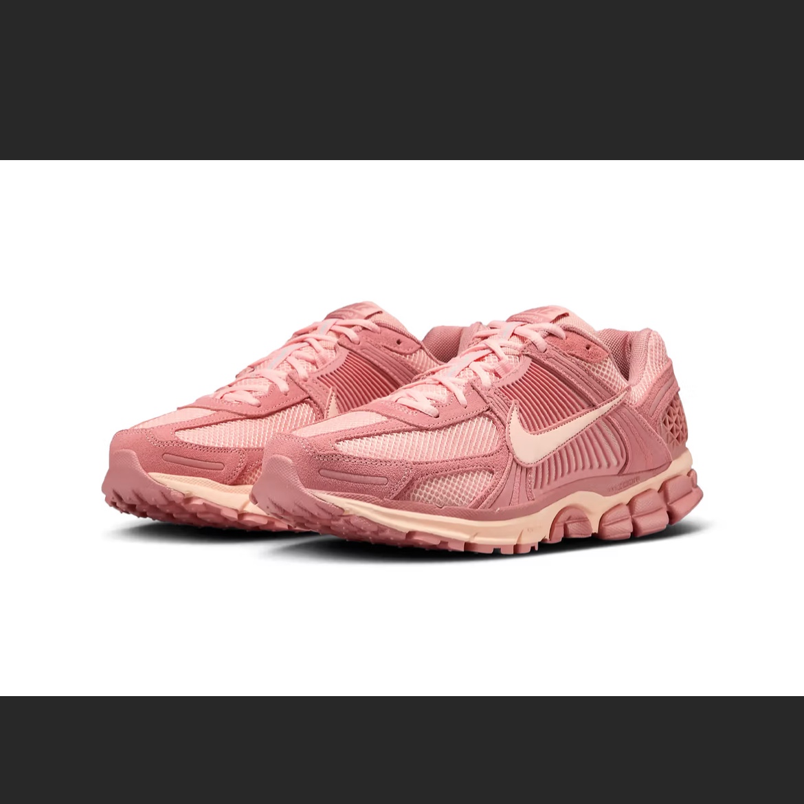 (W) Nike Zoom Vomero 5 Pink Foam Hot Punch, (W) Nike Zoom Vomero 5 Pink Foam Team Red 착용 스타일 - 4
