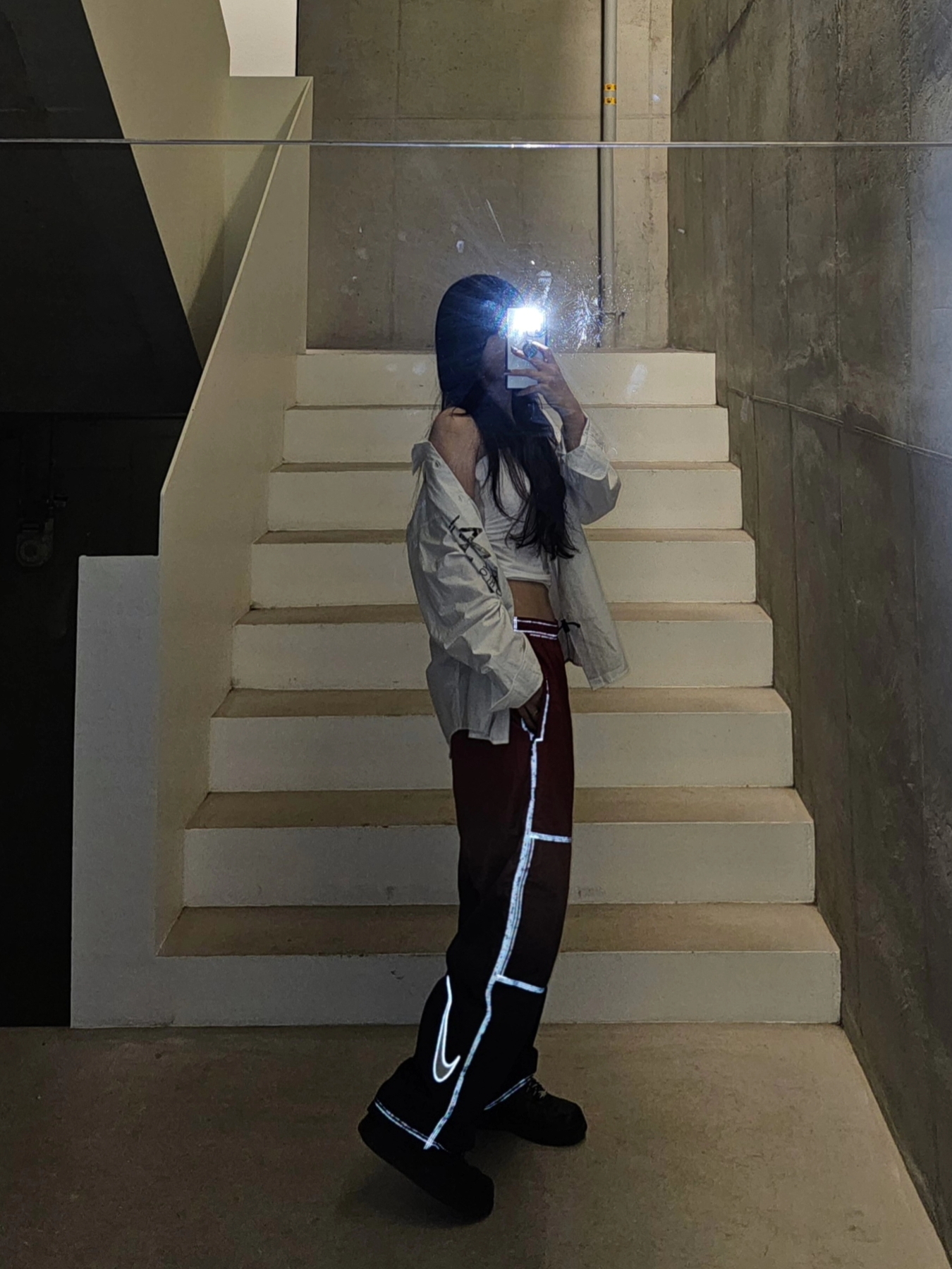 Supreme x Nike Ripstop Track Pants Multicolor - 24SS, Nike x Supreme Air Force 1 Low Black 착용 스타일 - 6