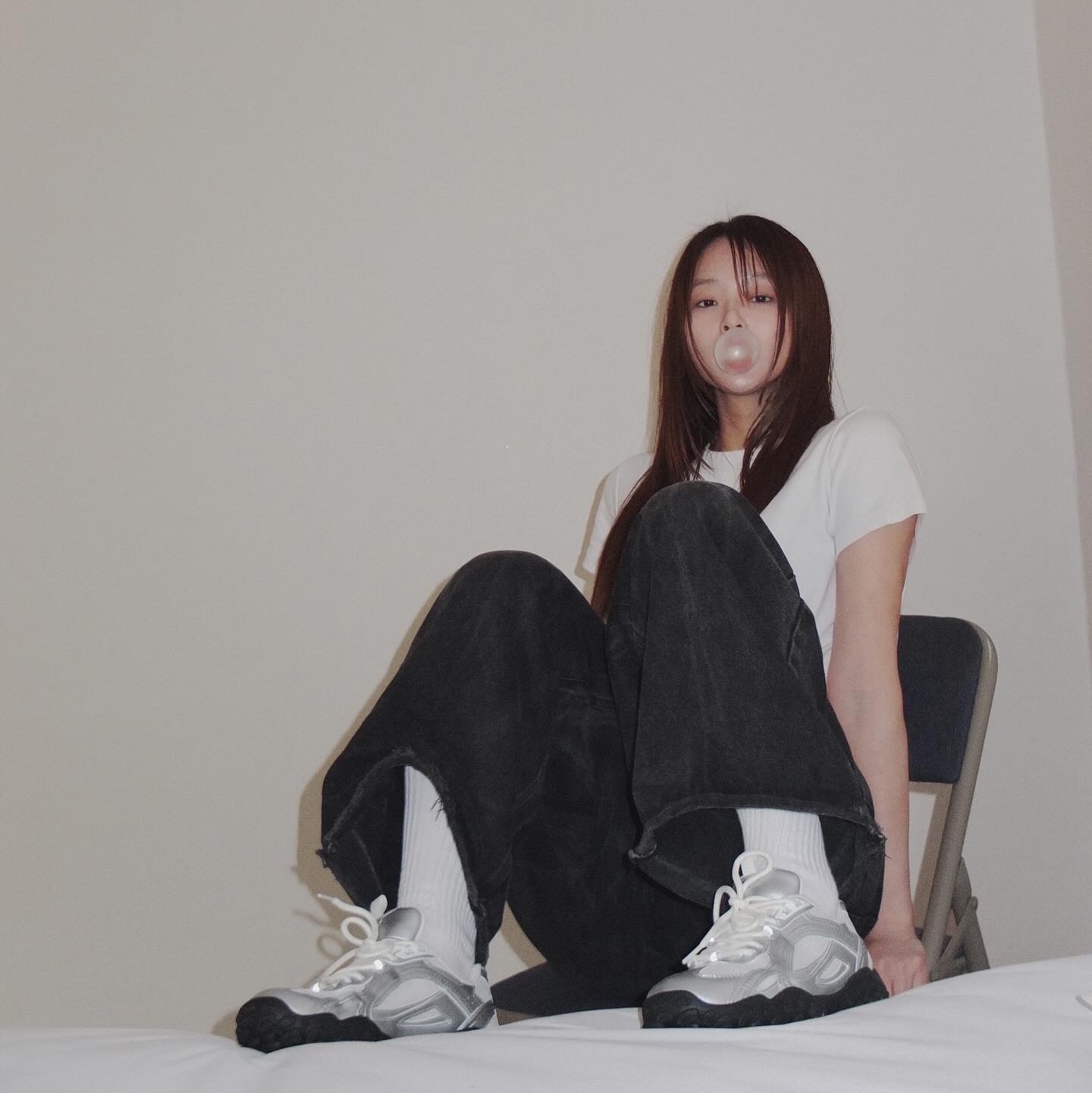 Fila Echappe MS Silver Moon 착용 스타일 - 3