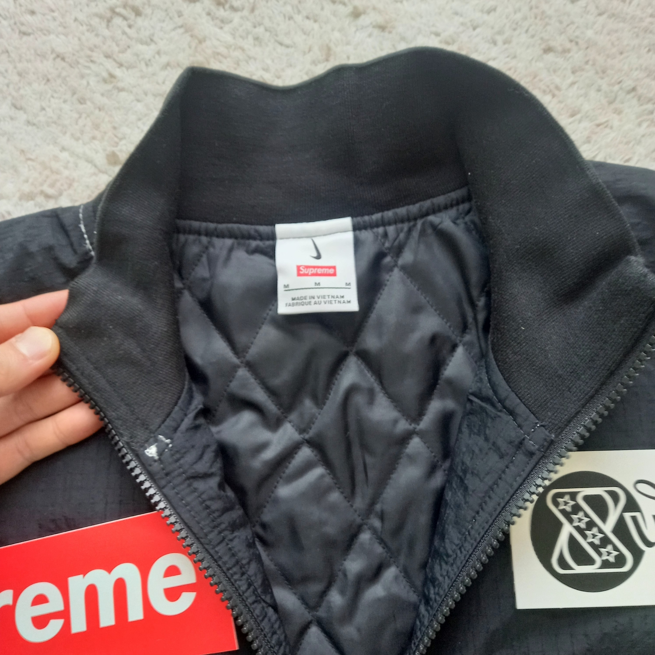 Supreme x Nike Ripstop Pullover Black - 24SS, Supreme Cordura Ripstop S Logo 6-Panel Black - 23SS 착용 스타일 - 6