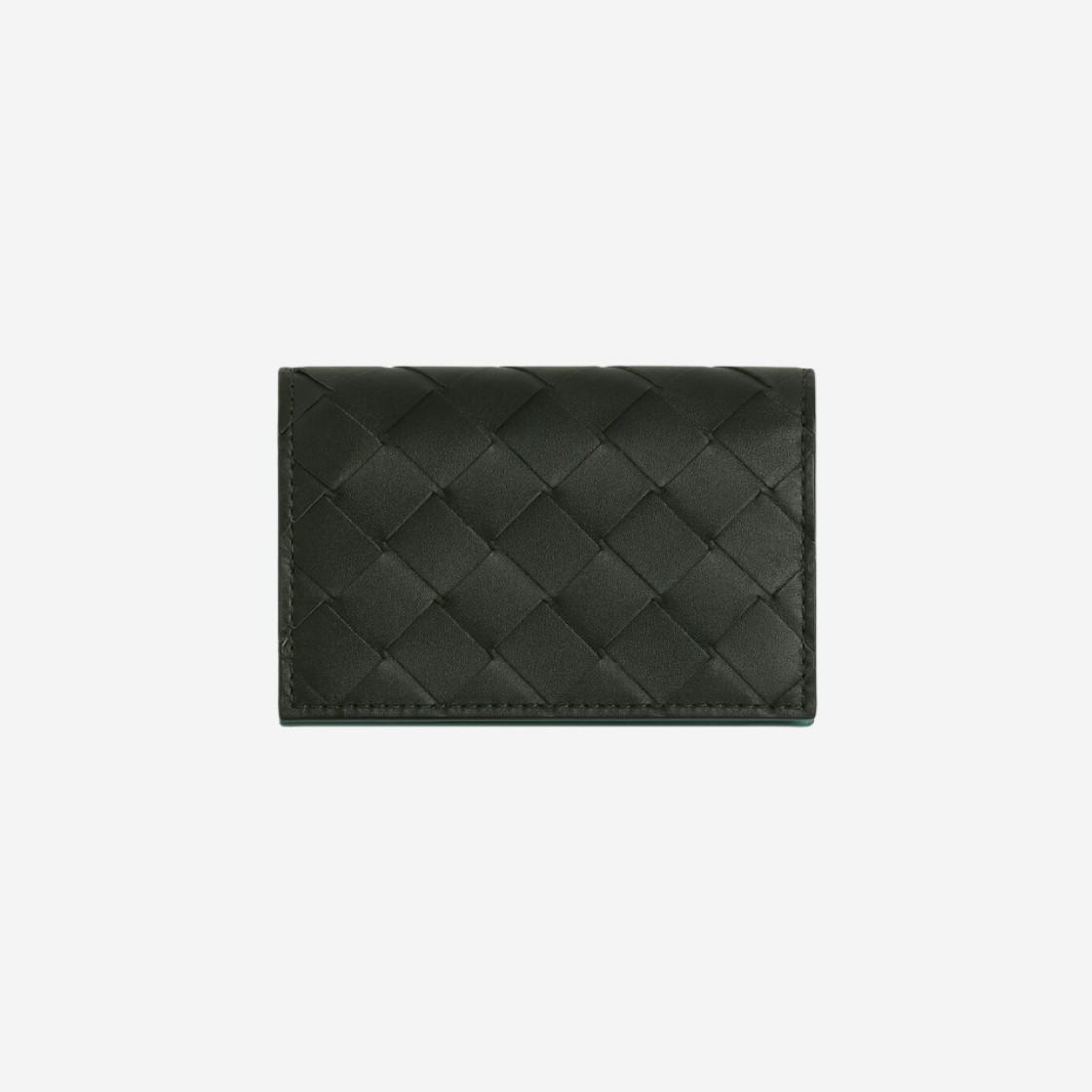 Bottega Veneta Intrecciato Business Card Case Dark Green Mermaid 상세 이미지 1