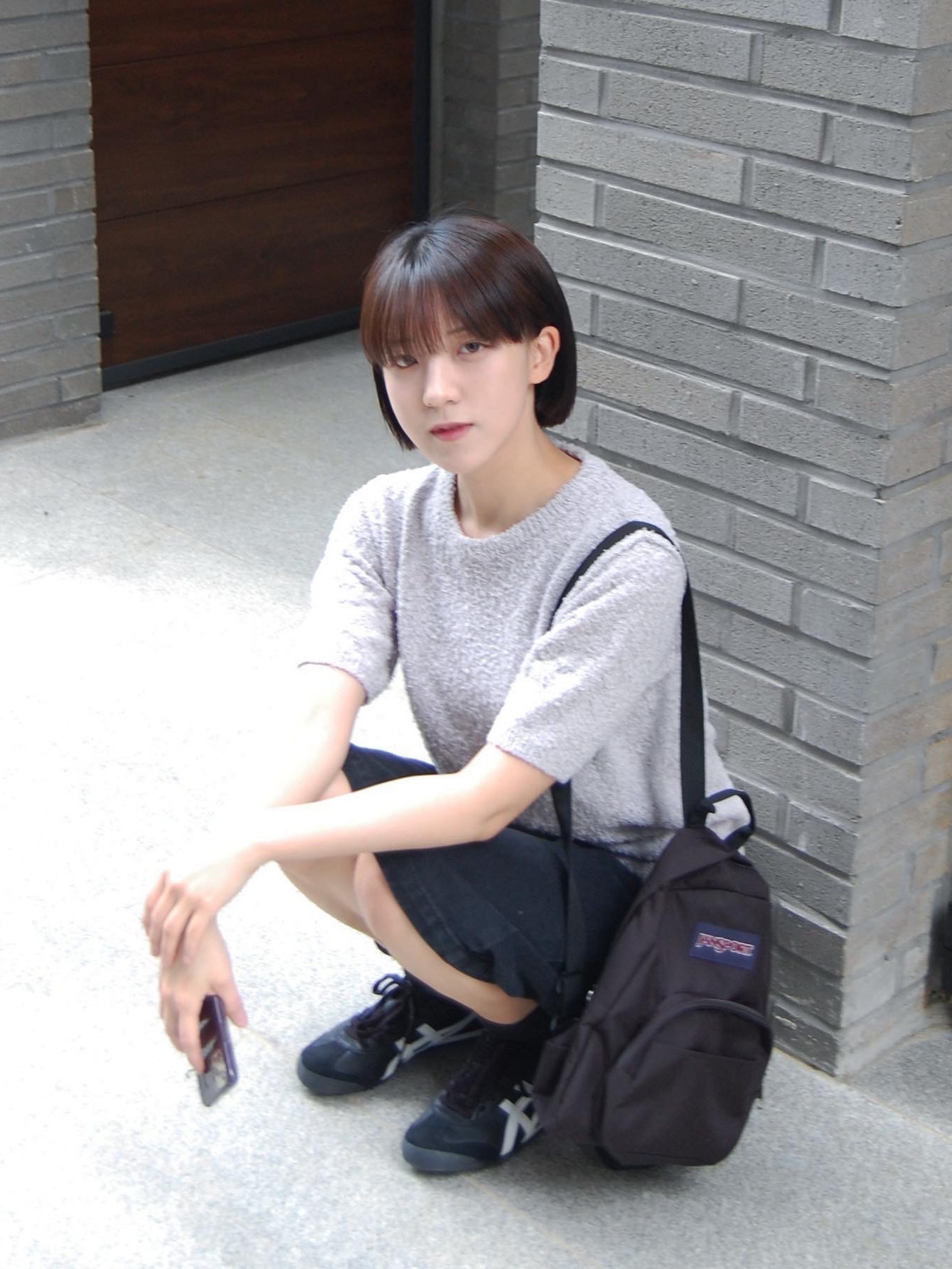 Onitsuka Tiger Mexico 66 Black White, Jansport Half Pint Mini Backpack Black 착용 스타일 - 2