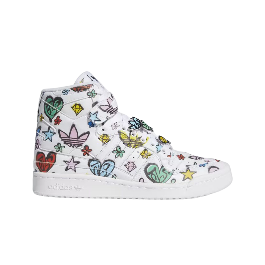 아디다스 x 제레미 스캇 포럼 84 하이 모노 클라우드 화이트 코어 블랙(Adidas x Jeremy Scott Forum 84 Hi Mono Cloud White Core Black)