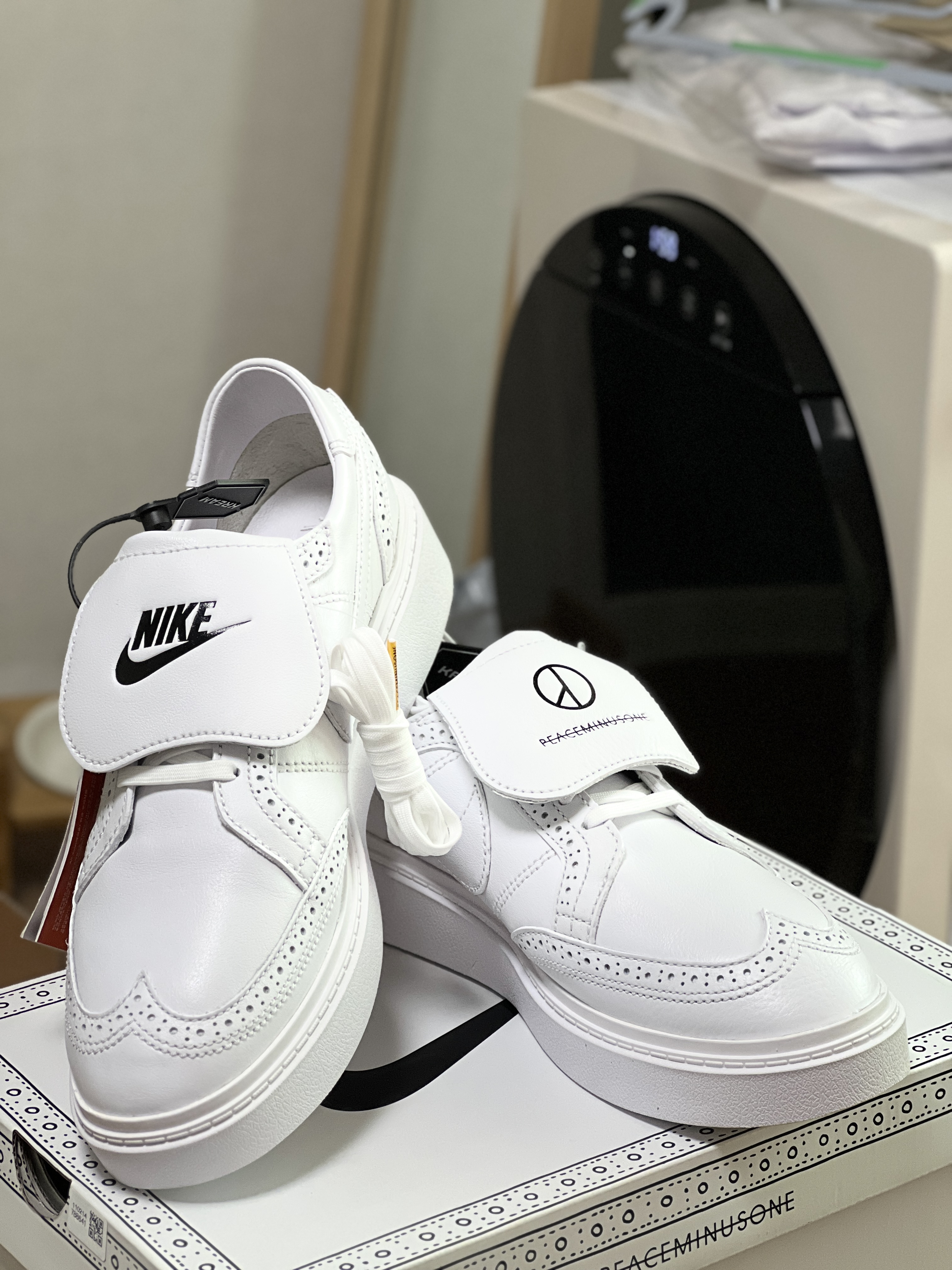 Nike x Peaceminusone Kwondo1 White 착용 스타일
