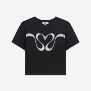 Illigo Signature Heart Fitted Cropped T-shirt Black