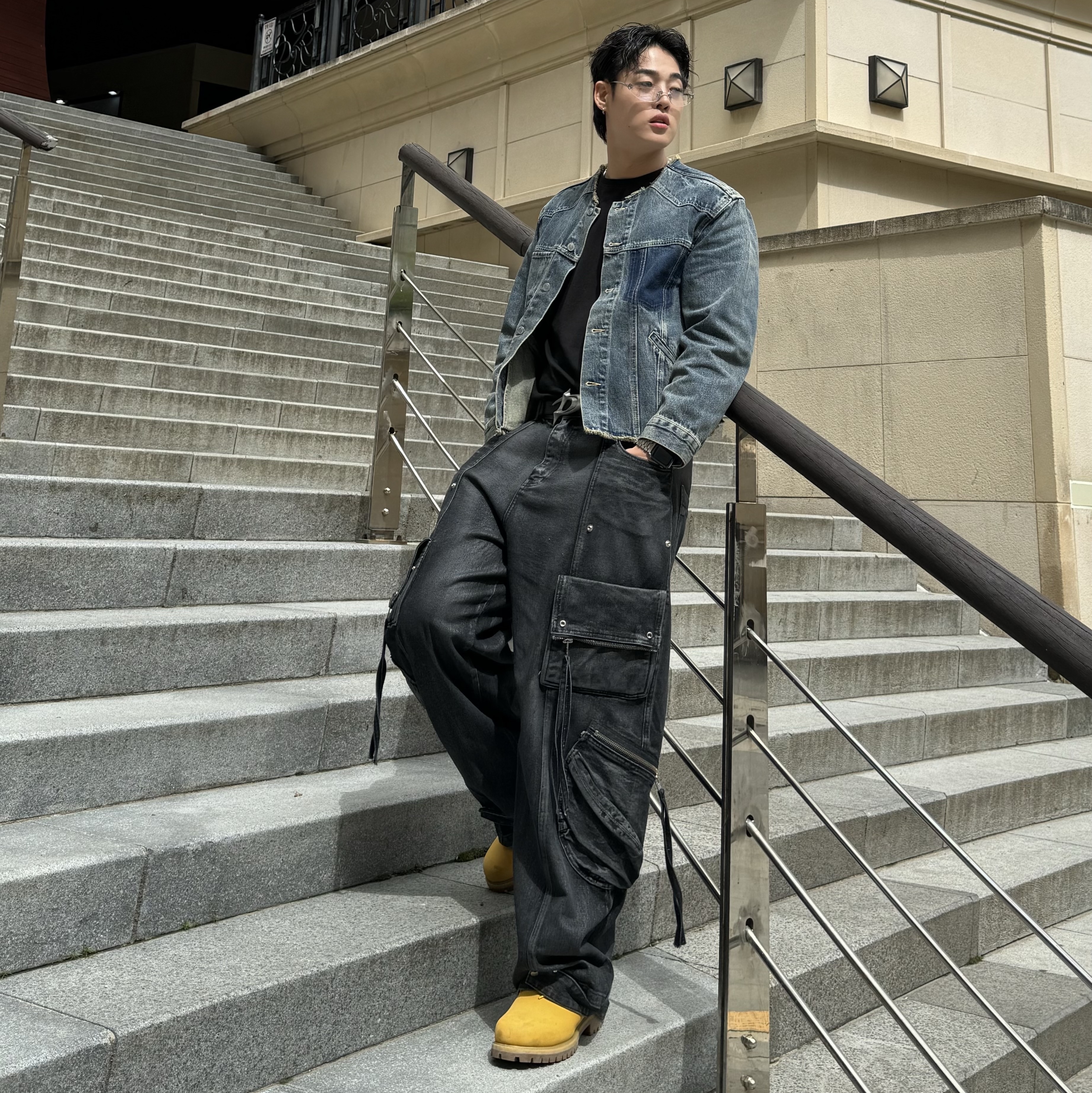 Timberland Premium 6 inch Waterproof Boot Yellow - Wide 착용 스타일 - 4