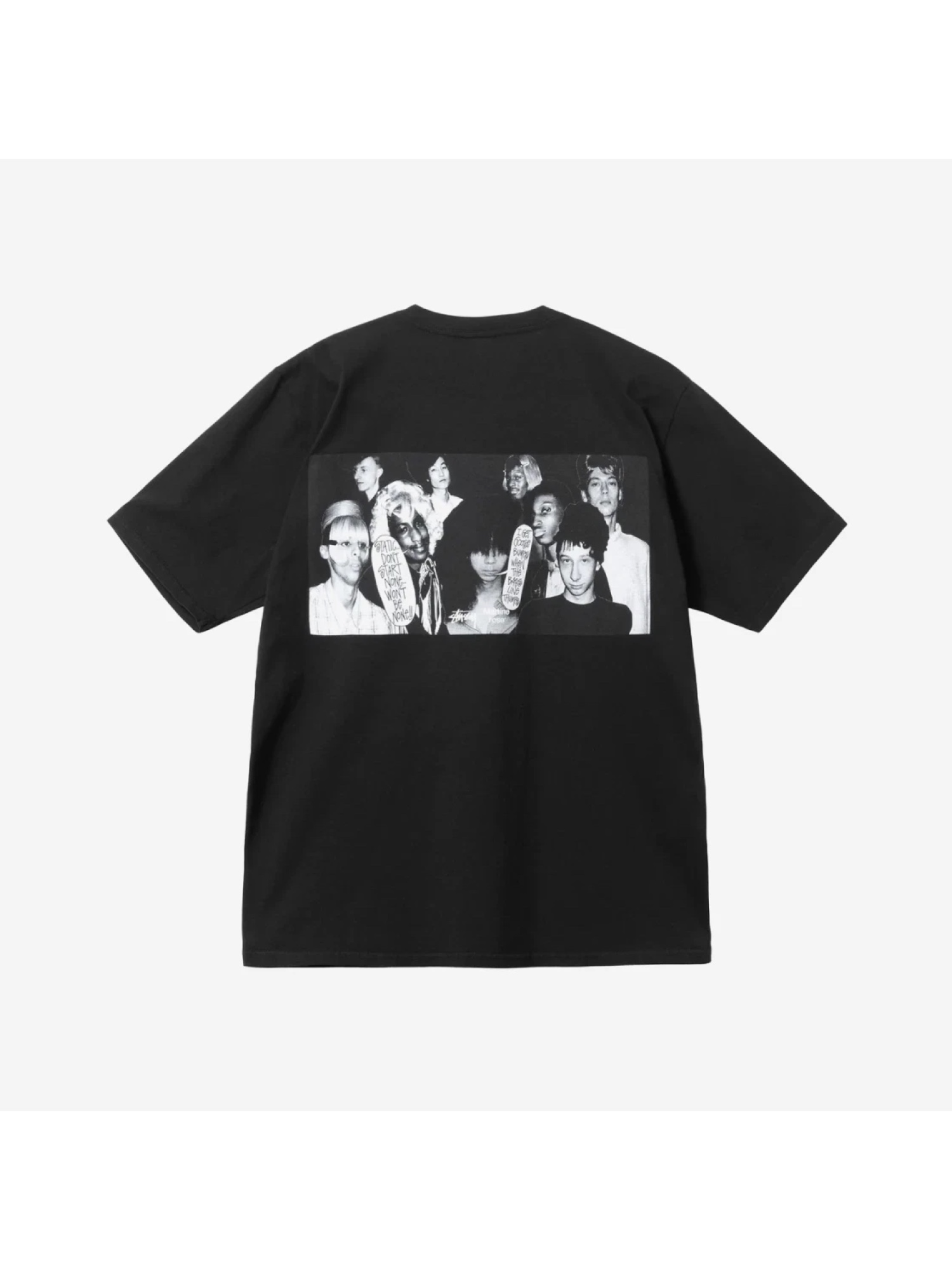 Stussy x Martine Rose Collage Pigment Dyed T-Shirt Black 착용 스타일 - 6