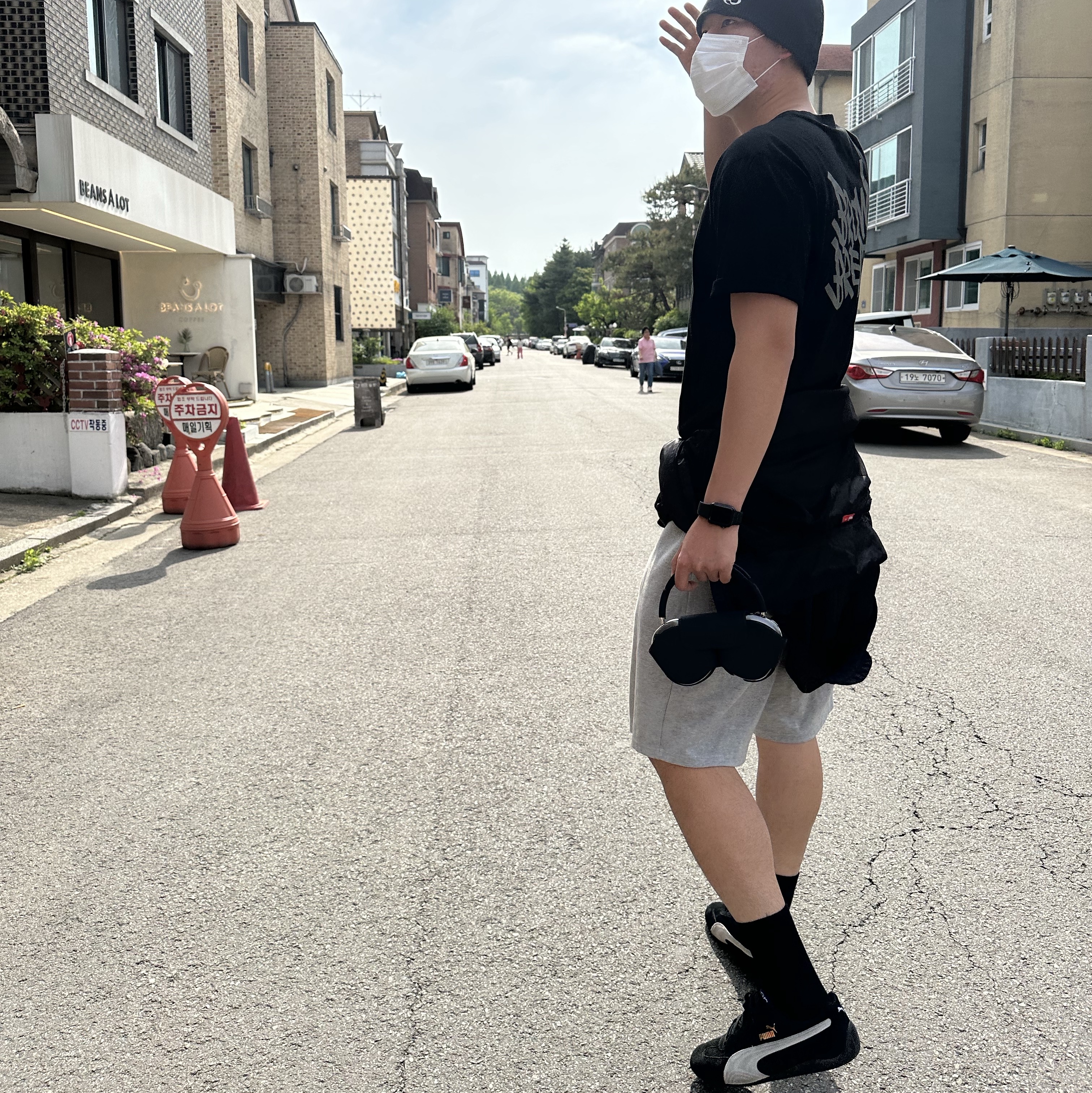 Puma Speedcat OG Sparco Black White, Apple AirPods Max Lightning Space Gray (Korean Ver.) 착용 스타일 - 3