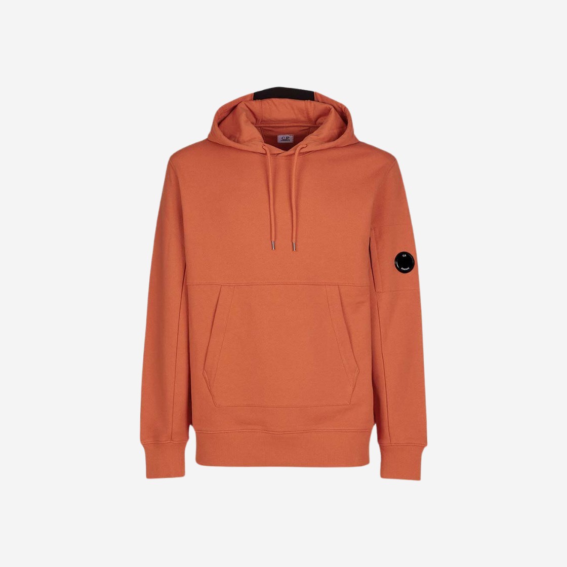 C.P. Company Diagonal Raised Fleece Hooded Sweatshirt Harvest Pumpkin Orange - 23SS 상세 이미지 1