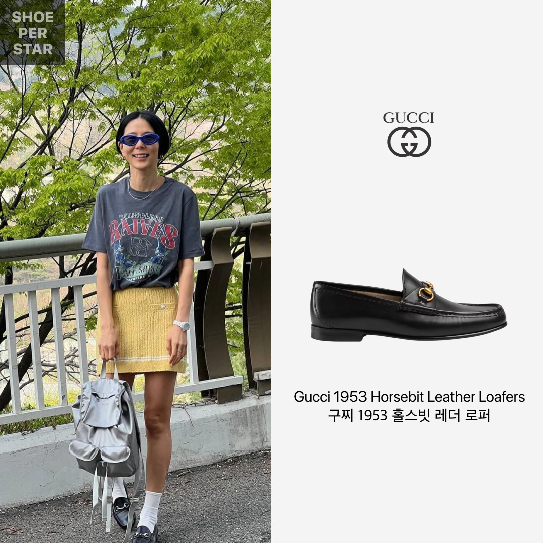 Gucci 1953 Horsebit Leather Loafers Black 착용 스타일 - 1