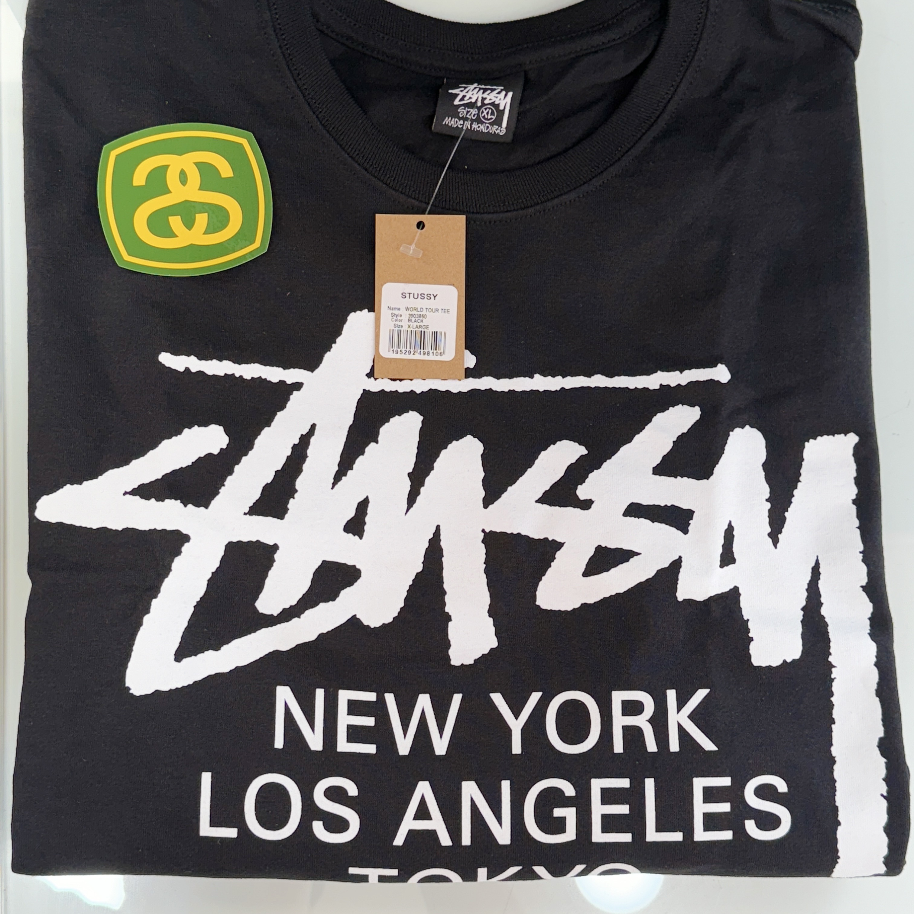 Stussy World Tour T-Shirt Black 2024,2025 착용 스타일
