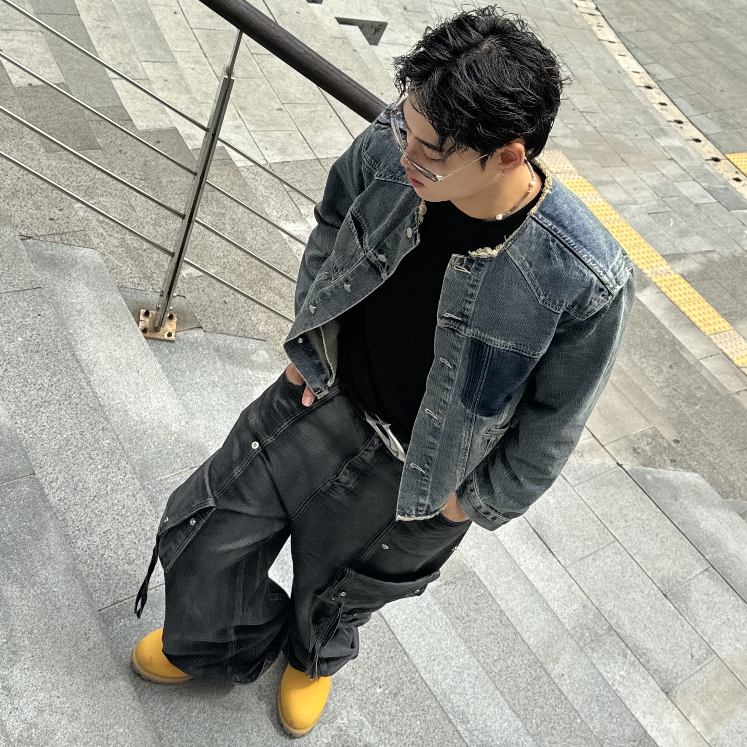 Timberland Premium 6 inch Waterproof Boot Yellow - Wide 착용 스타일 - 1