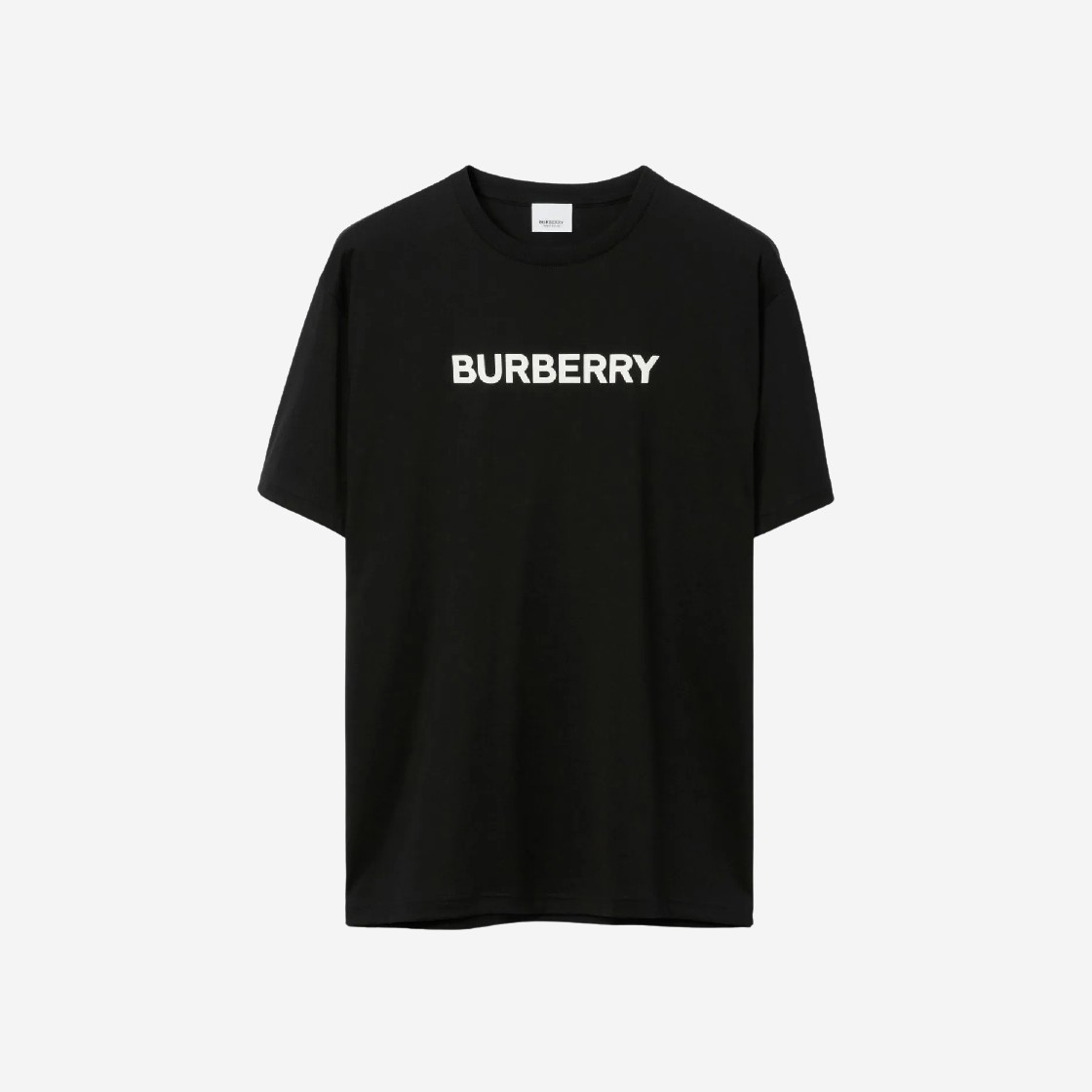 Burberry Logo Print Cotton Oversized T-Shirt Black 상세 이미지 1