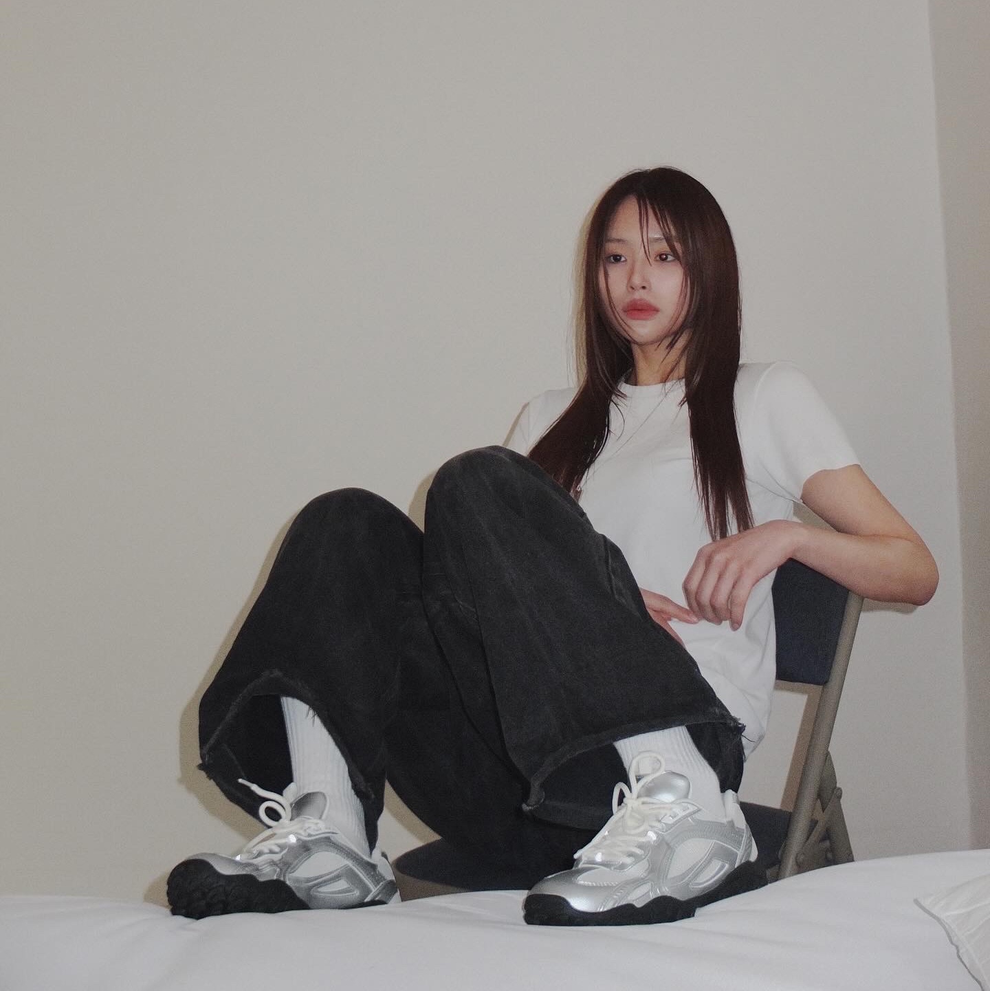 Fila Echappe MS Silver Moon 착용 스타일 - 5