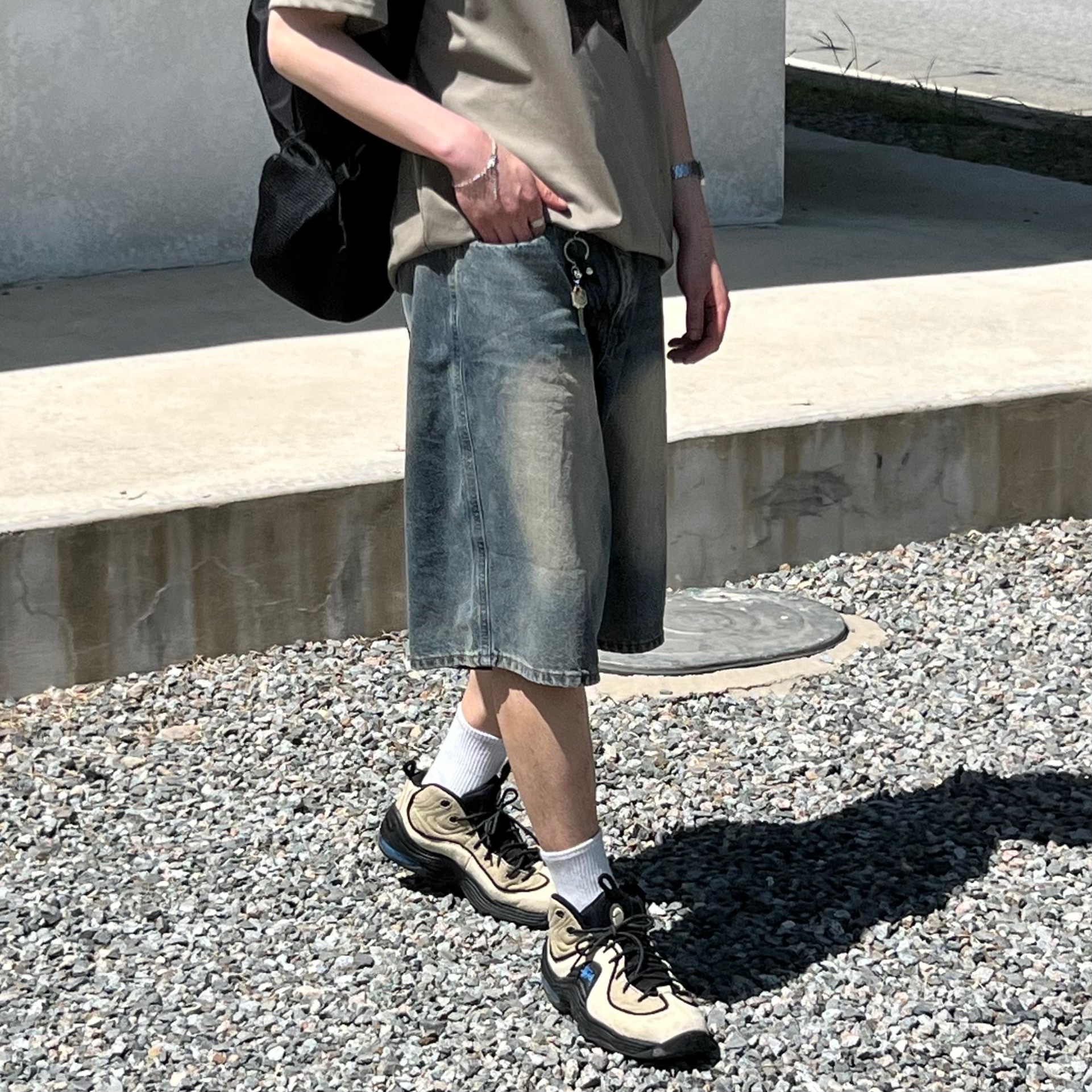 Nike x Stussy Air Penny II Rattan and Limestone, Casio A-158WA-1 착용 스타일 - 3