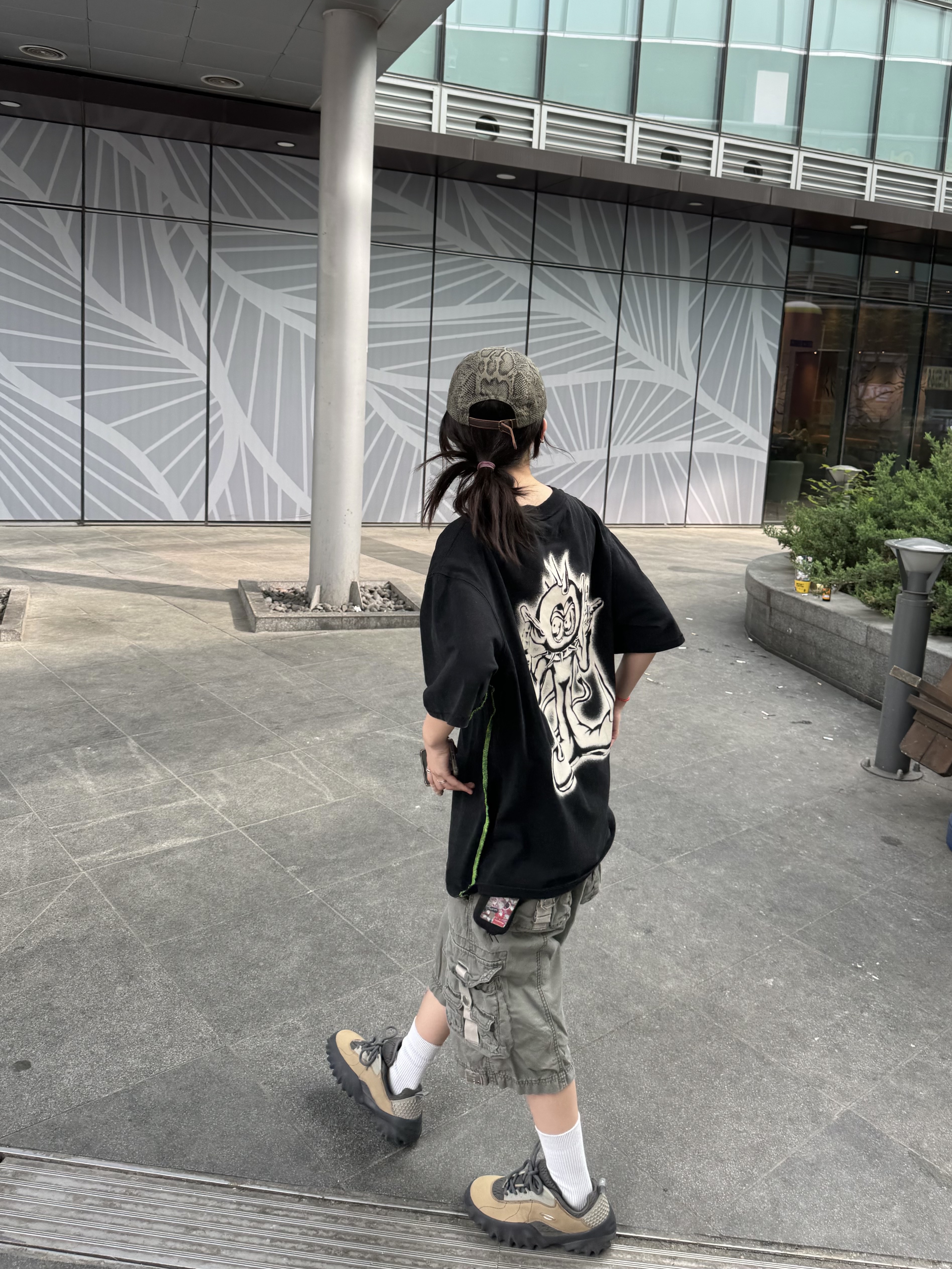 Supreme Washed Chino Twill Camp Cap Snake - 24SS, Human Made Military Card Case Black 착용 스타일 - 1