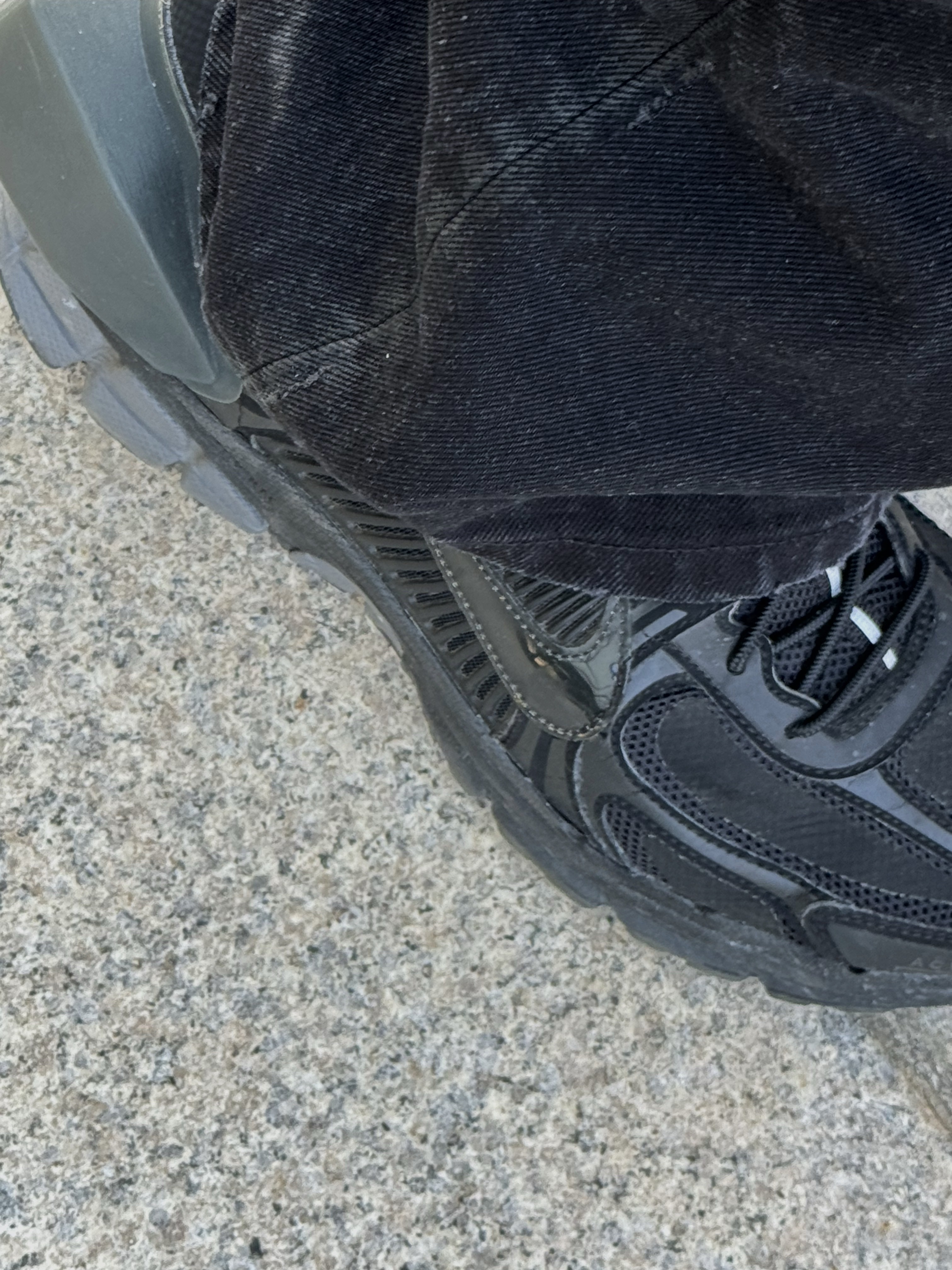 Nike x A-Cold-Wall Zoom Vomero 5 Black, Project G/R Backward Denim Pants Black 착용 스타일 - 4