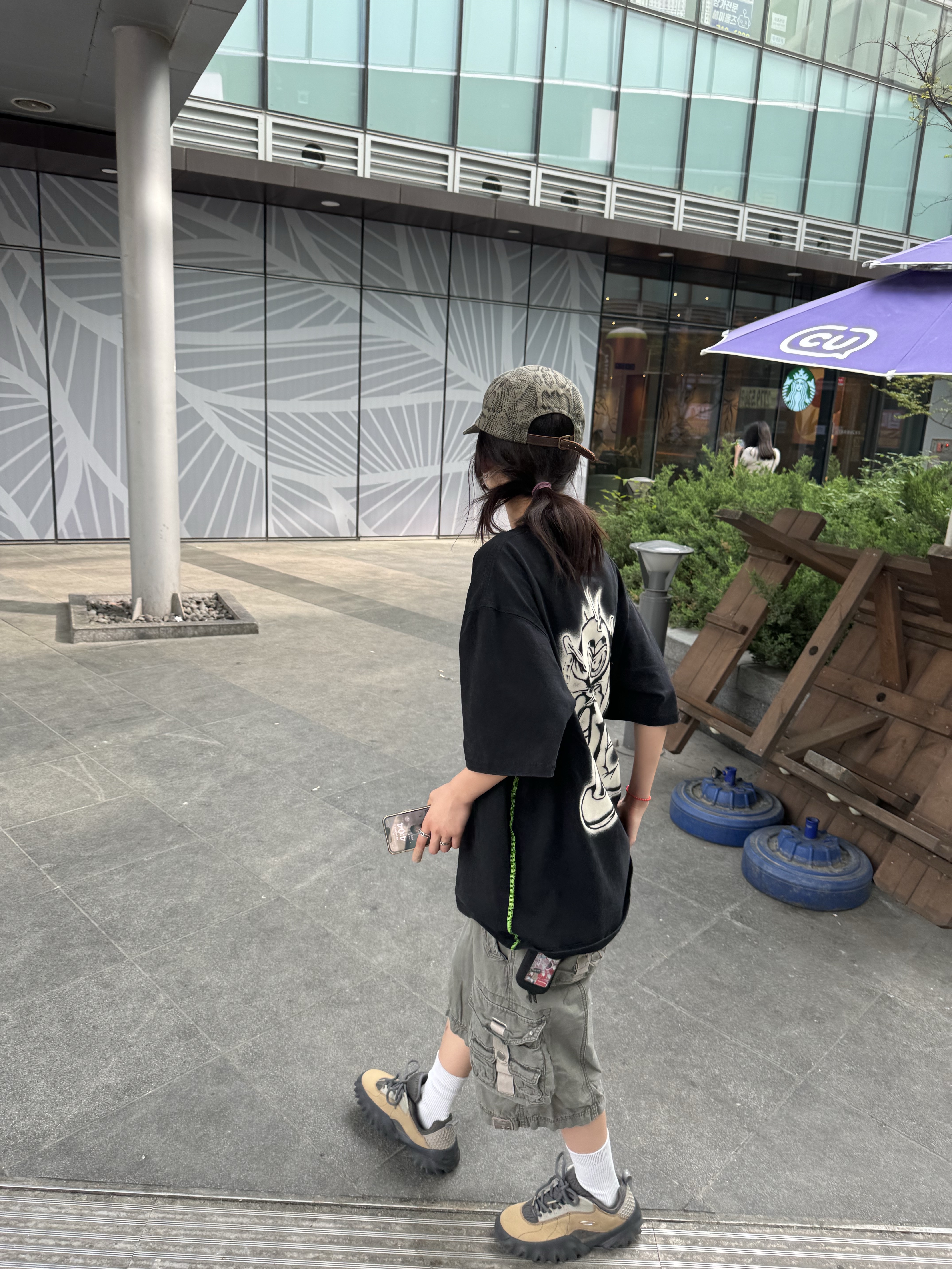 Supreme Washed Chino Twill Camp Cap Snake - 24SS, Human Made Military Card Case Black 착용 스타일 - 2
