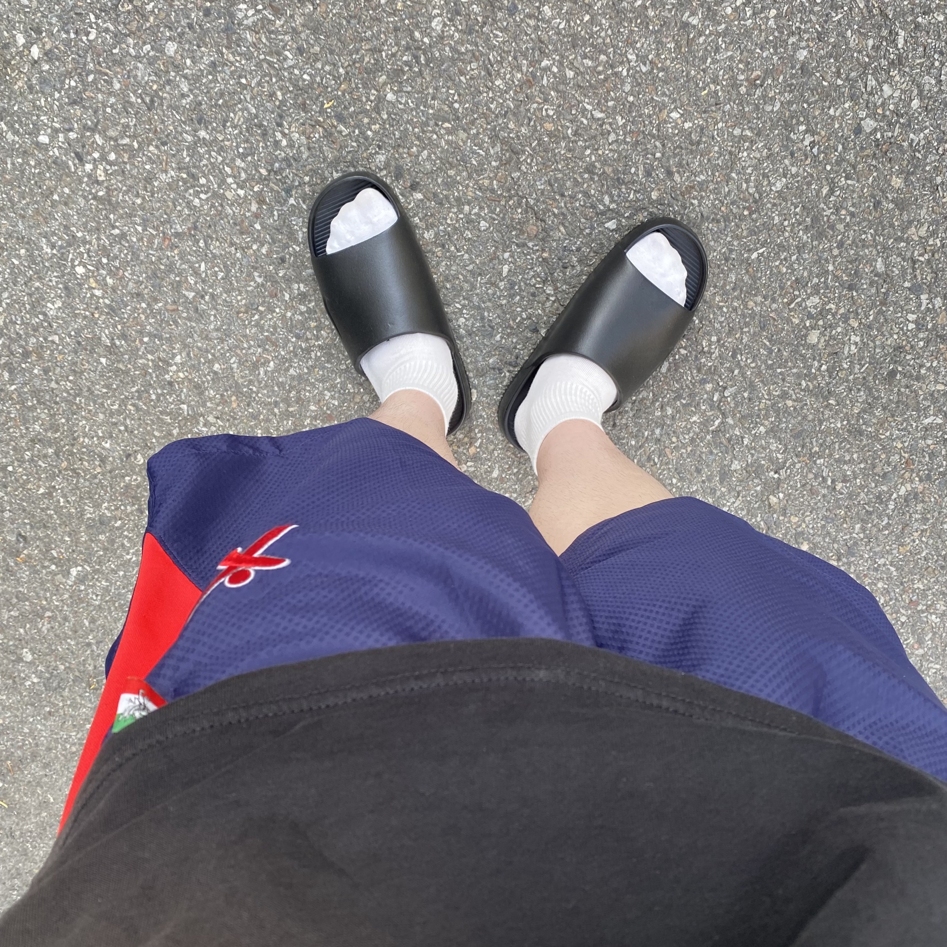 Nike Calm Slide Black 착용 스타일 - 1