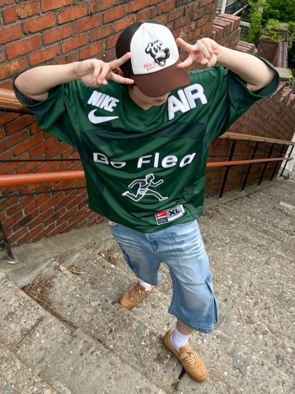 Nike x Cactus Plant Flea Market S/S Jersey Green - US/EU, Nike x Supreme Air Force 1 Low Flax 착용 스타일 - 1