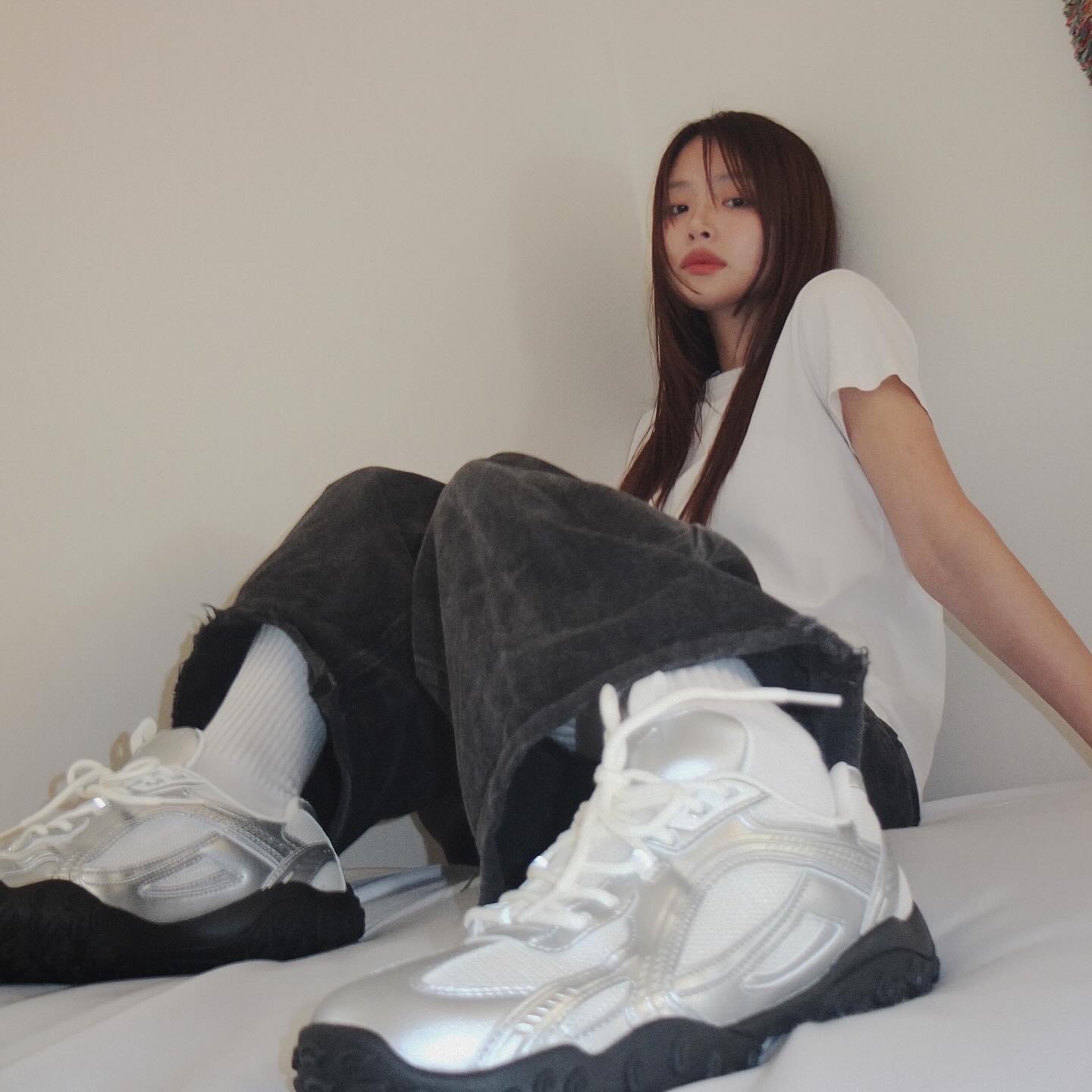 Fila Echappe MS Silver Moon 착용 스타일 - 2
