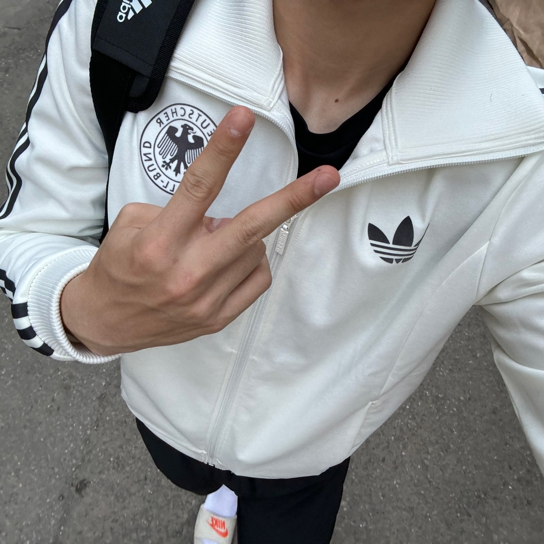Adidas German Beckenbauer Track Top Off White - KR Sizing 착용 스타일