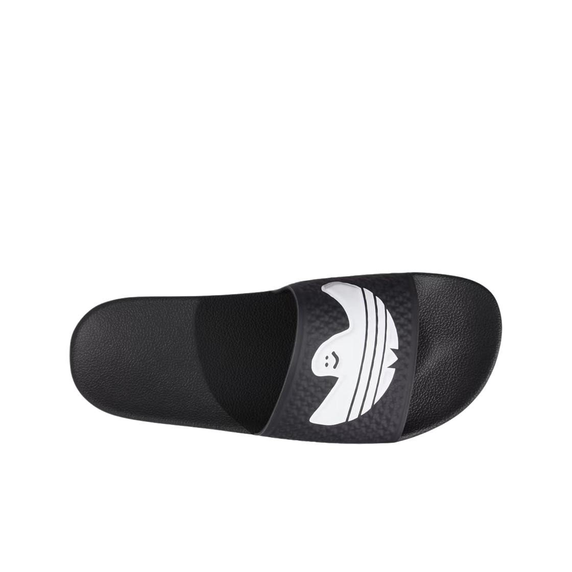 Adidas x Mark Gonzales Shmoofoil Slide Core Black Cloud White 상세 이미지 2