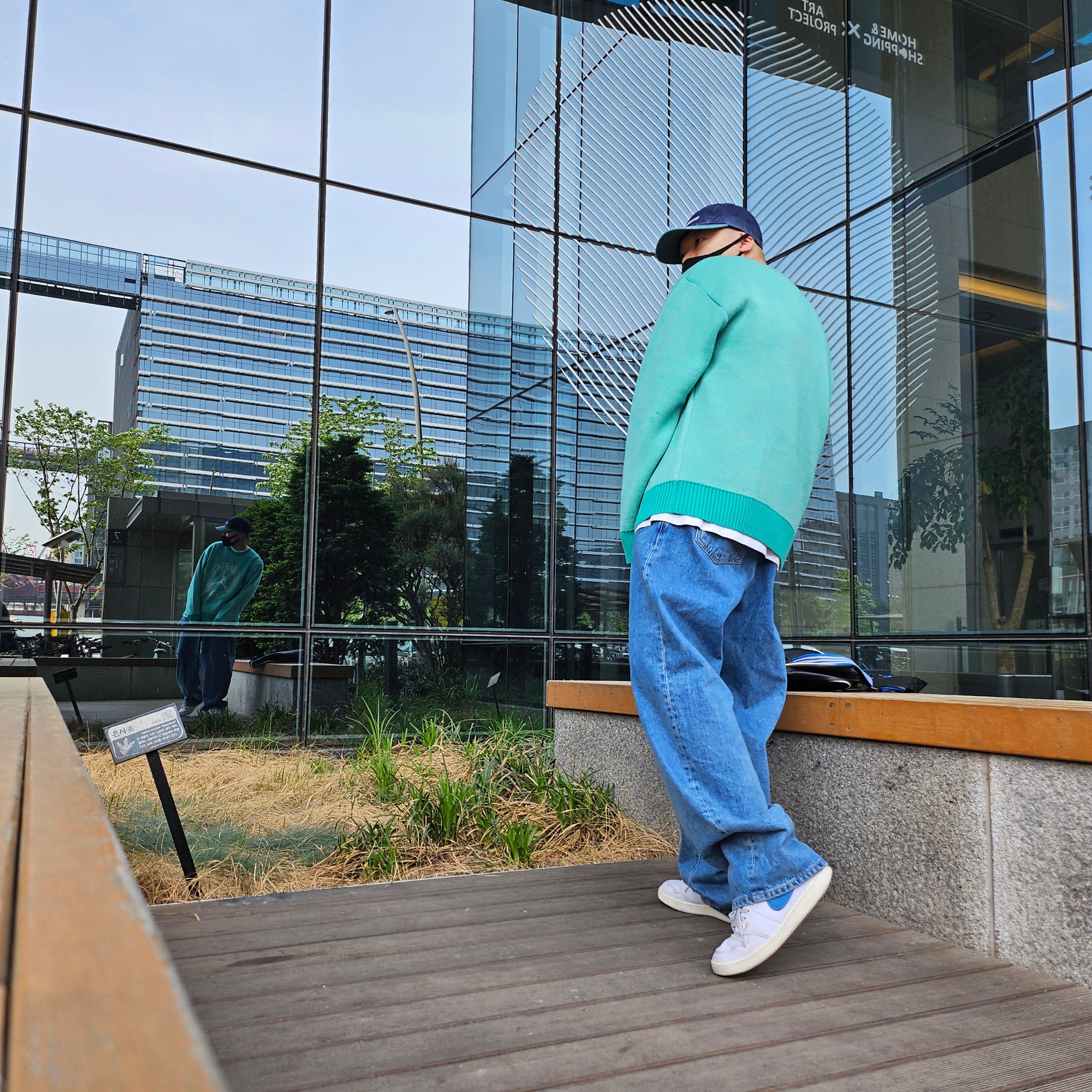 Supreme Pigment 2-Tone Camp Cap Navy - 24SS, Jordan x Union Sweater Kinetic Green - Asia 착용 스타일 - 2